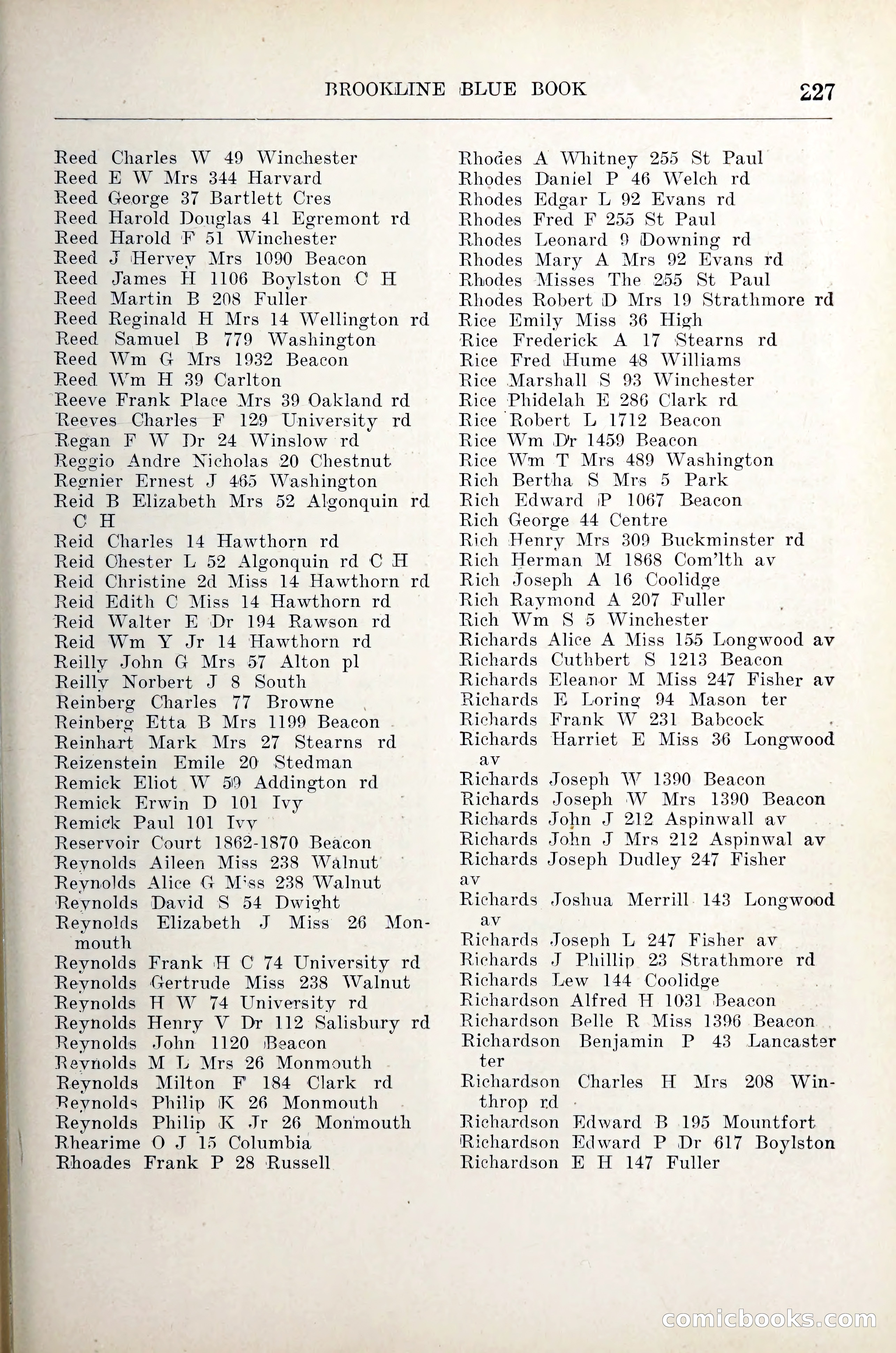 Blue Book of Brookline — page 248 of 305