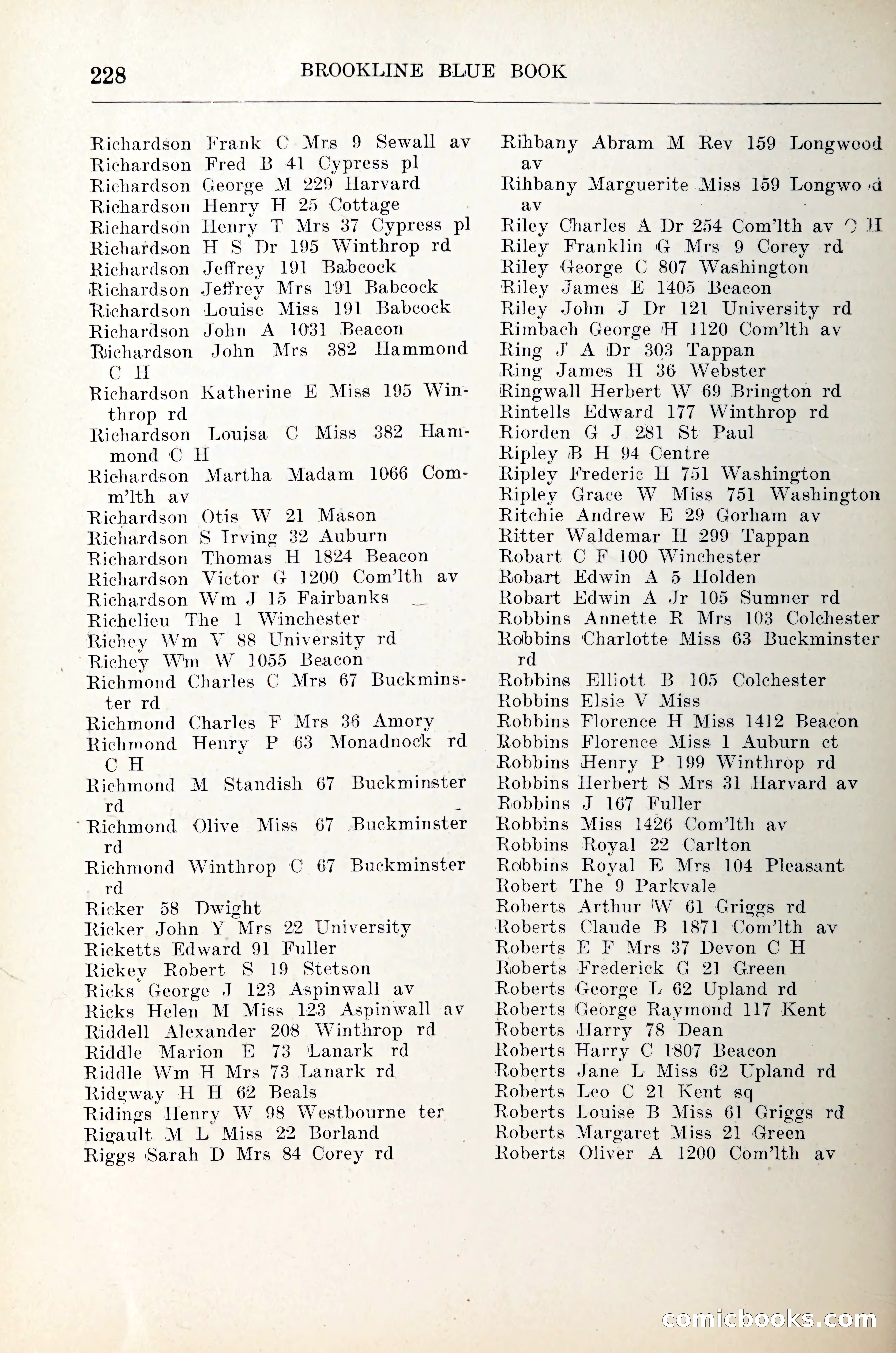 Blue Book of Brookline — page 249 of 305