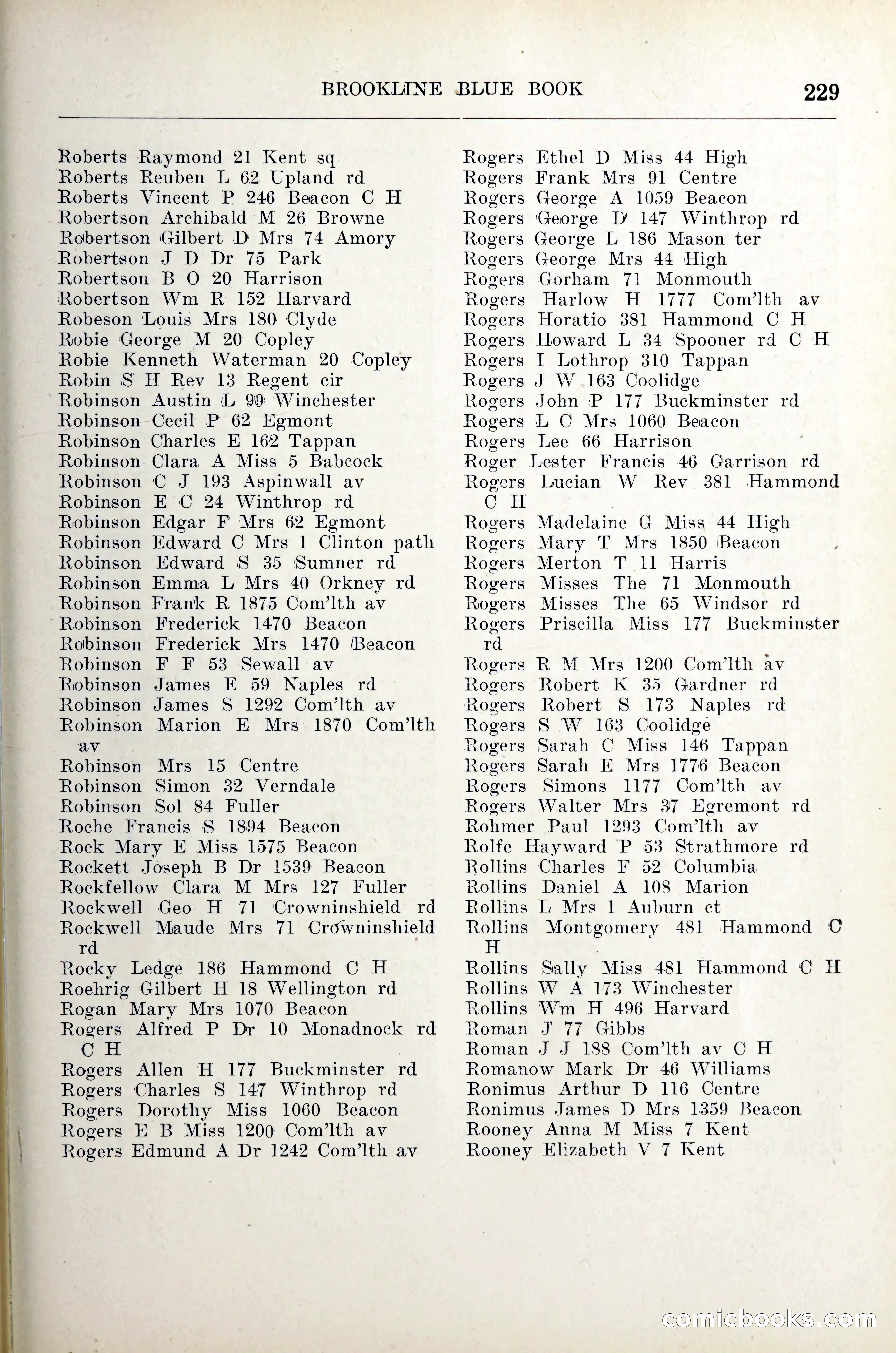 Blue Book of Brookline — page 250 of 305