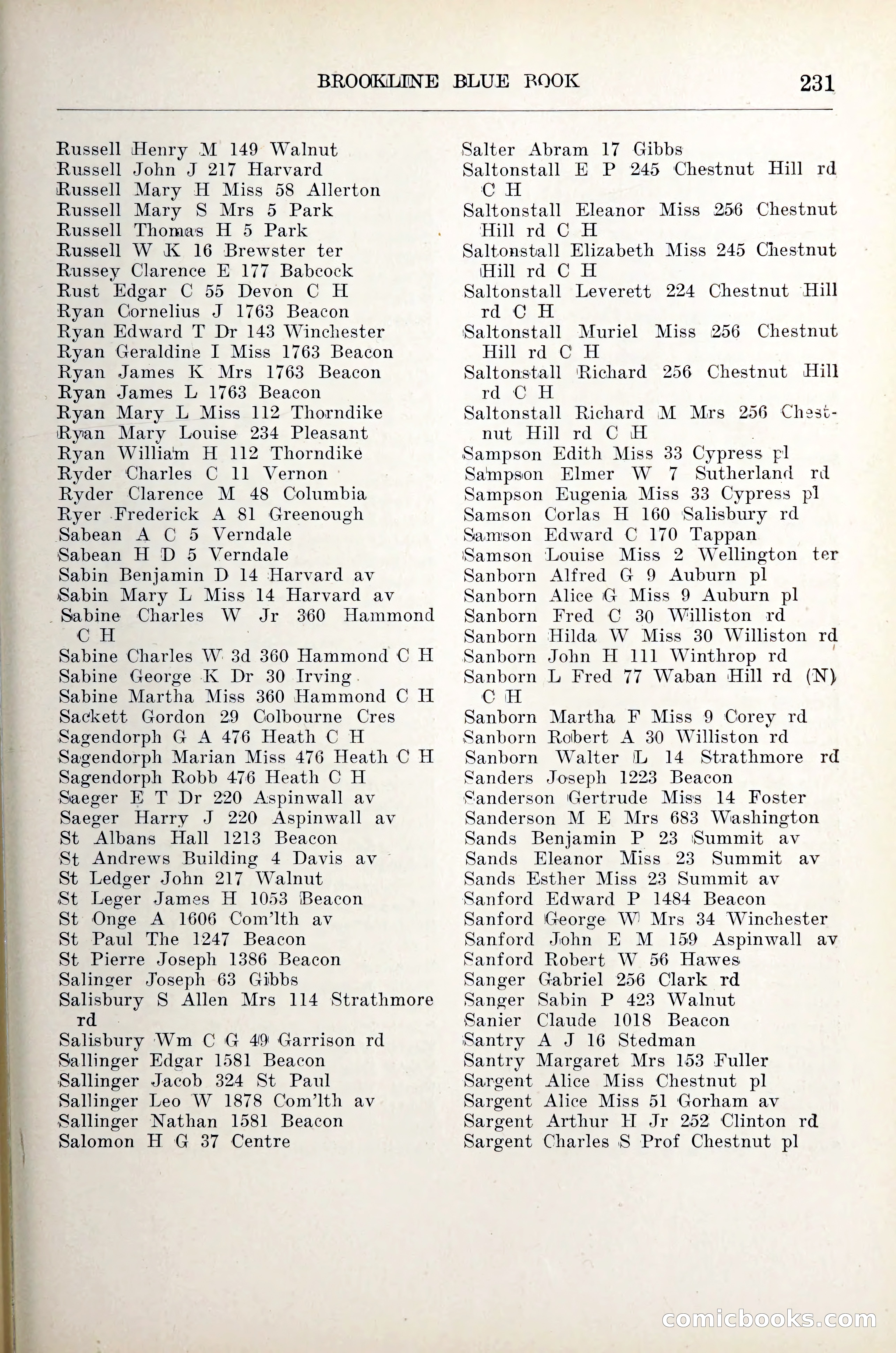 Blue Book of Brookline — page 252 of 305