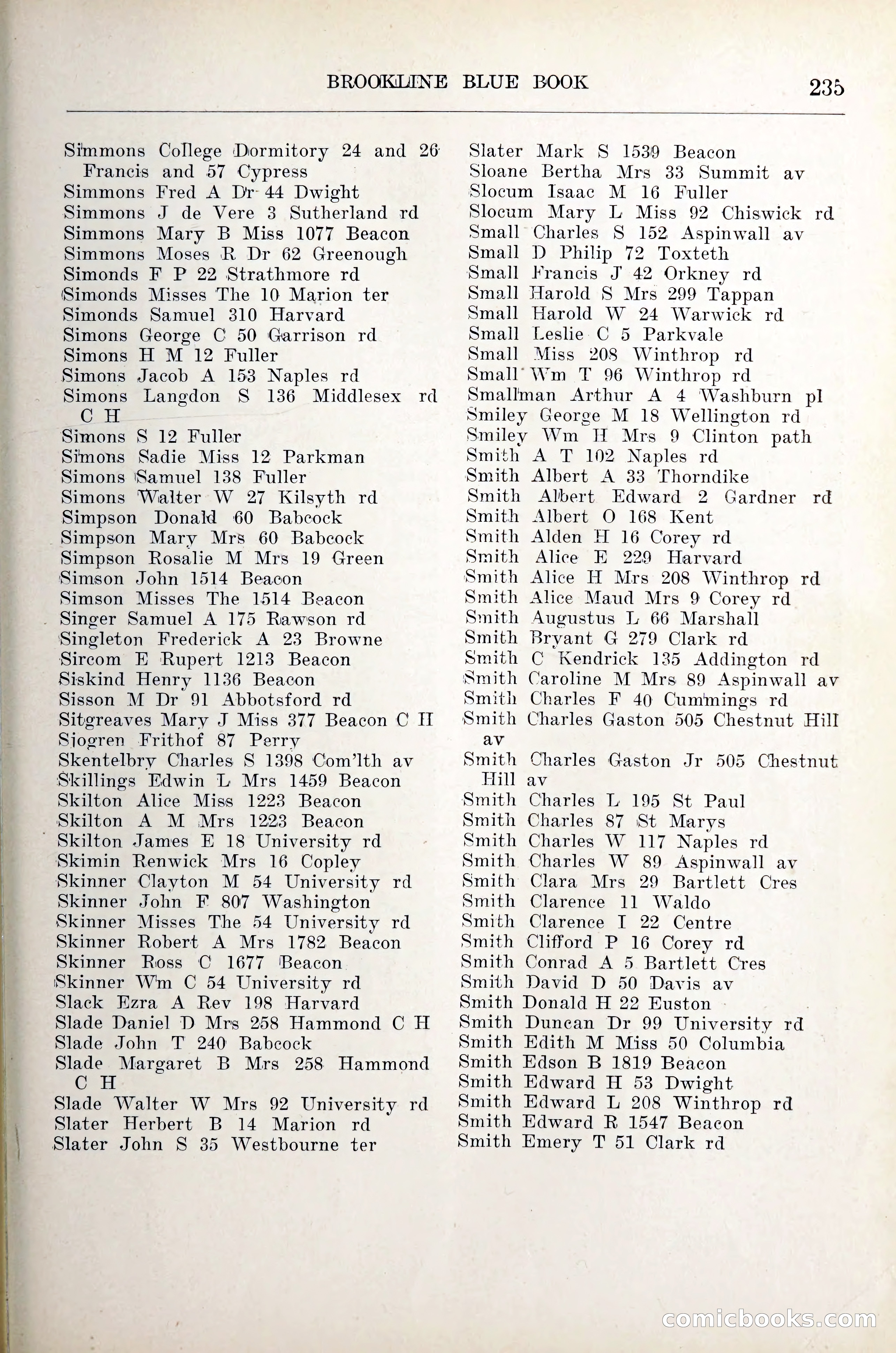 Blue Book of Brookline — page 256 of 305