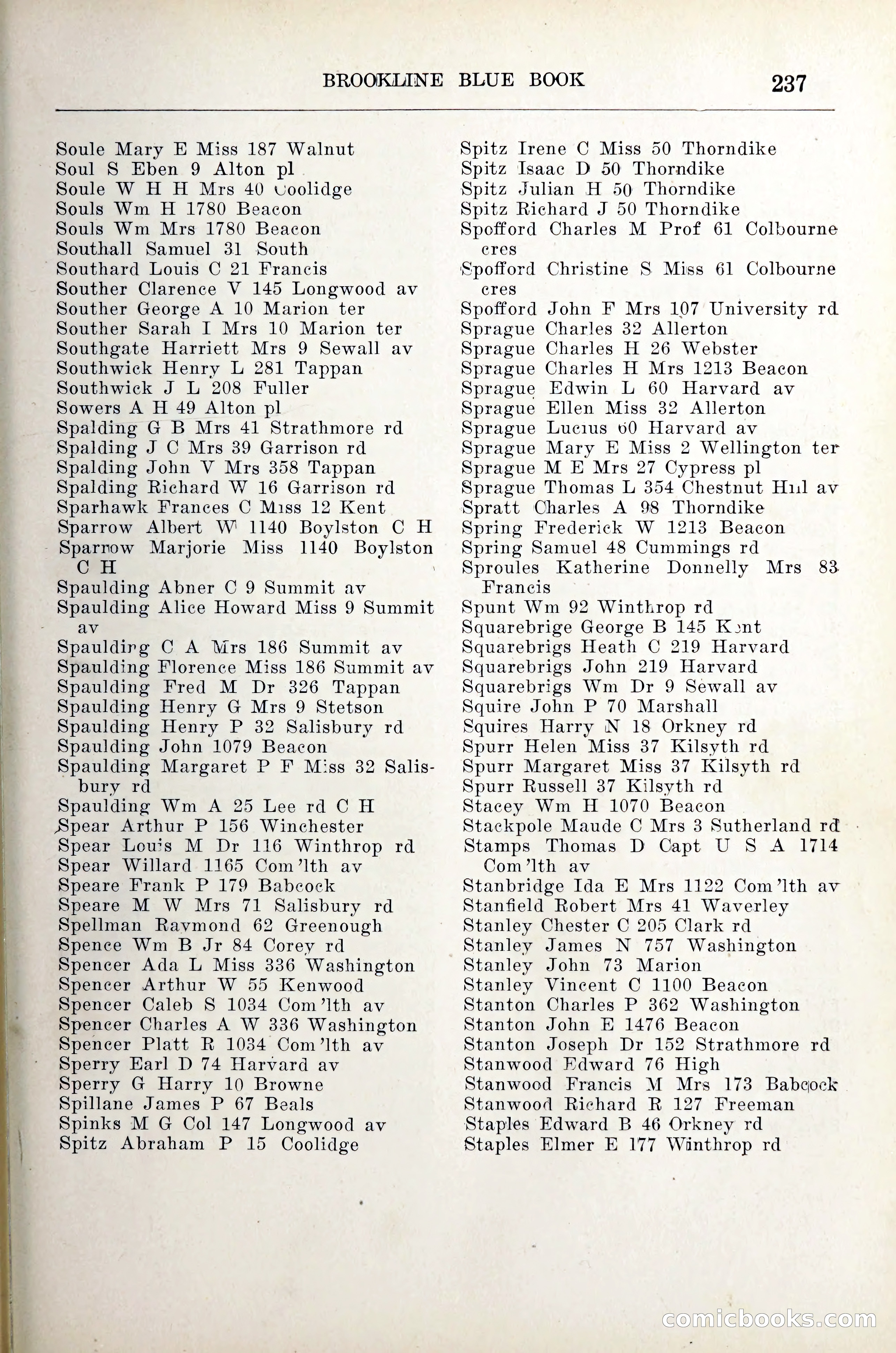 Blue Book of Brookline — page 258 of 305