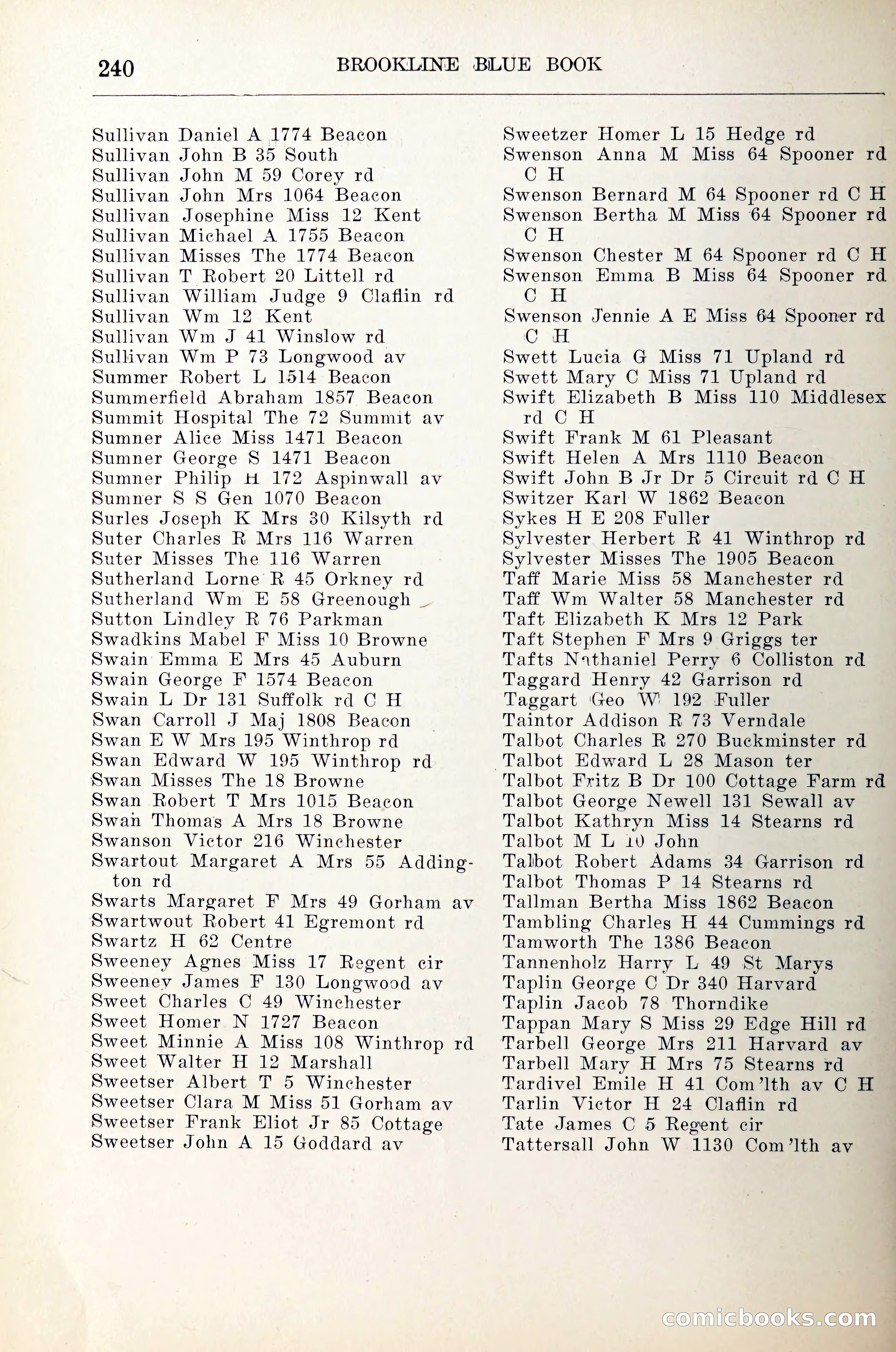 Blue Book of Brookline — page 261 of 305