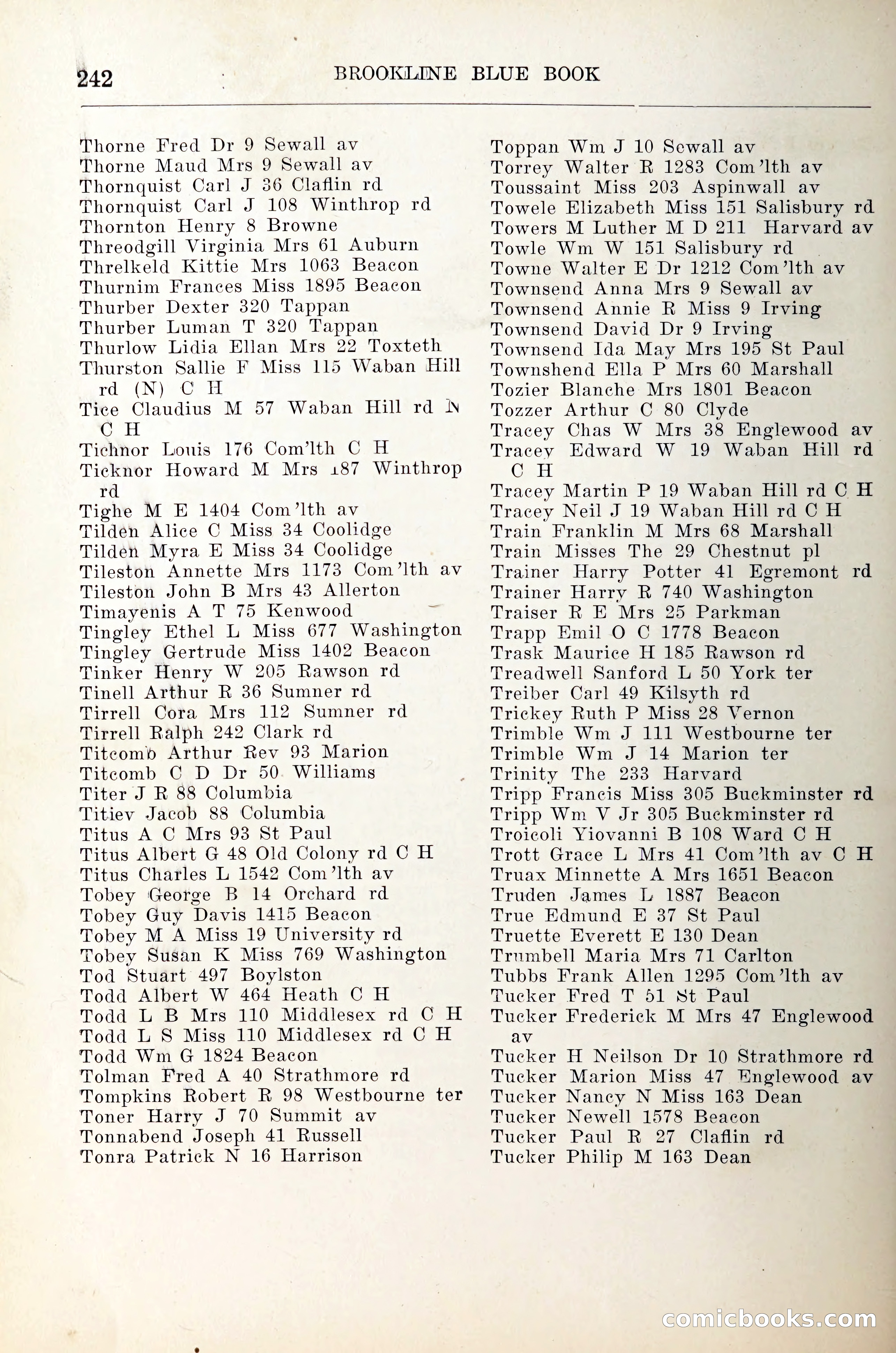 Blue Book of Brookline — page 263 of 305