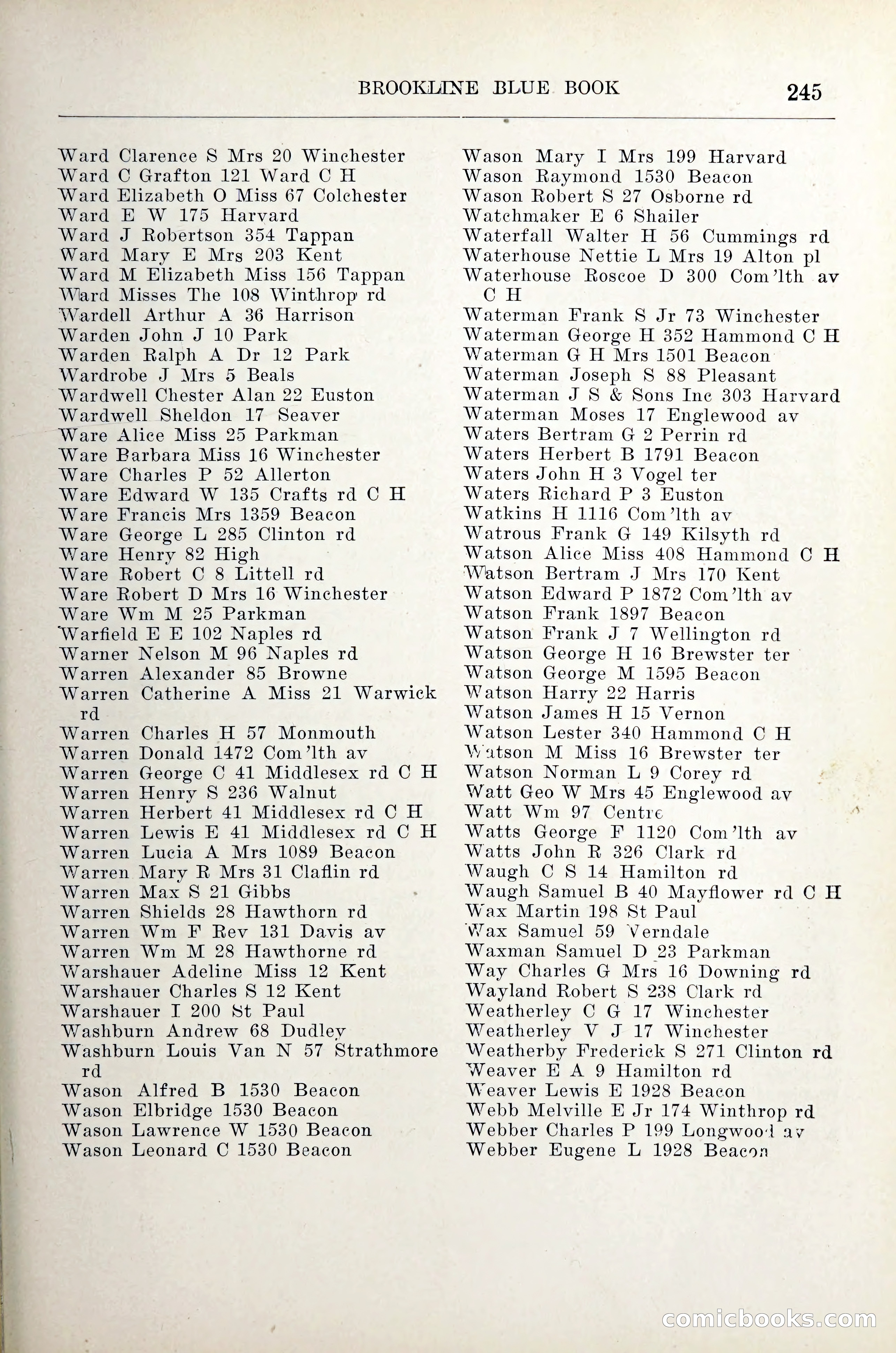 Blue Book of Brookline — page 266 of 305