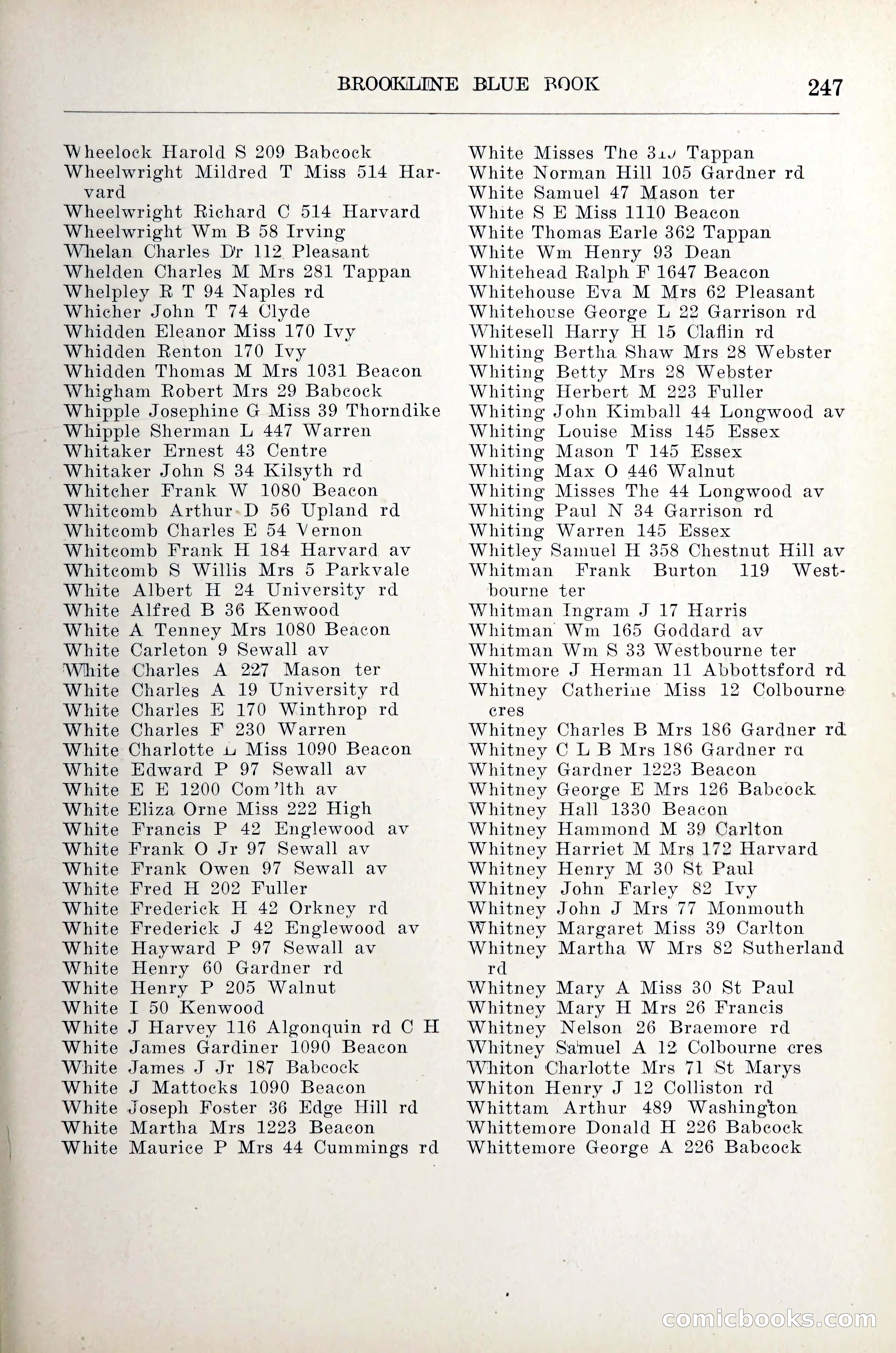 Blue Book of Brookline — page 268 of 305