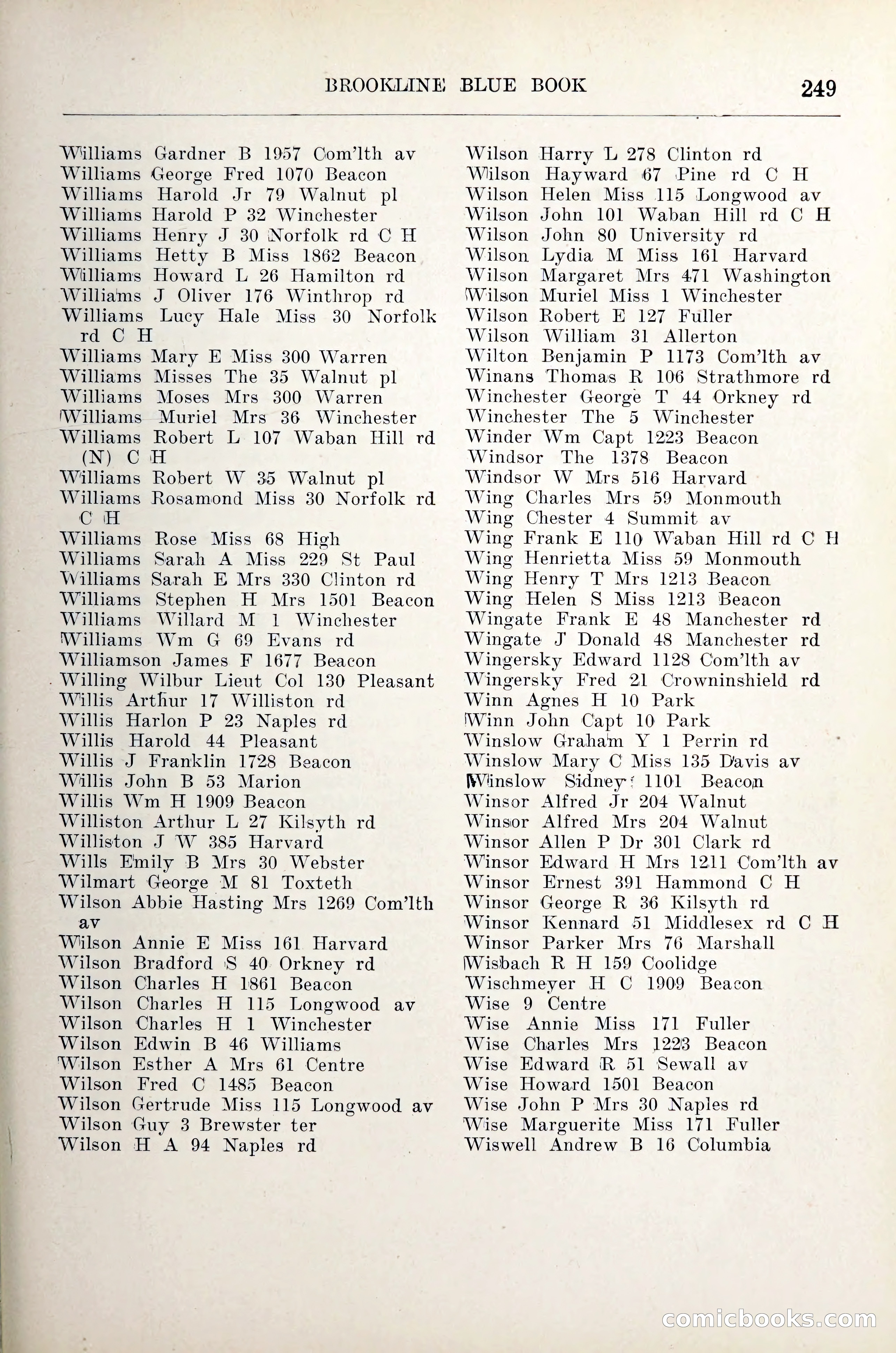 Blue Book of Brookline — page 270 of 305