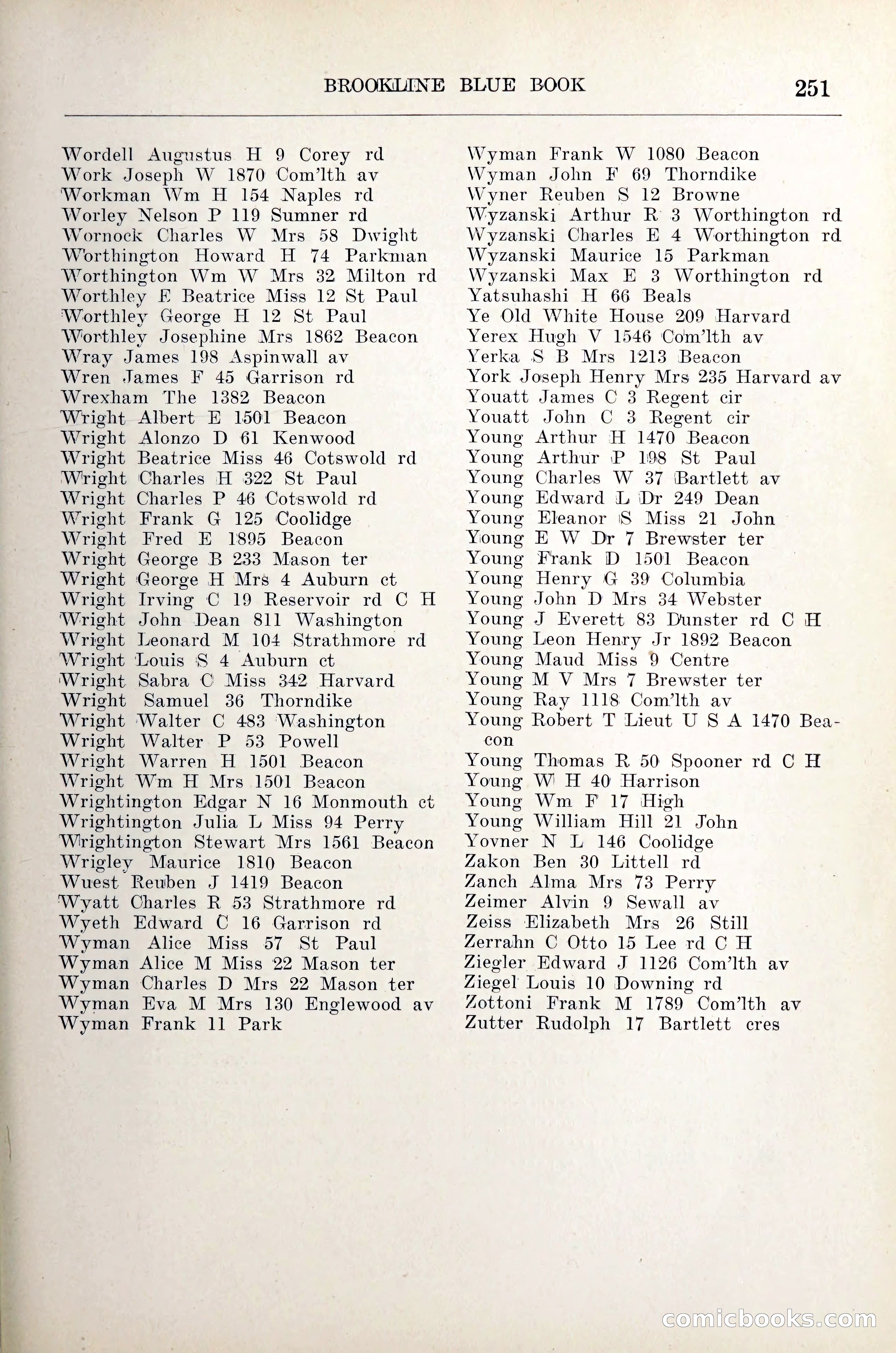 Blue Book of Brookline — page 272 of 305
