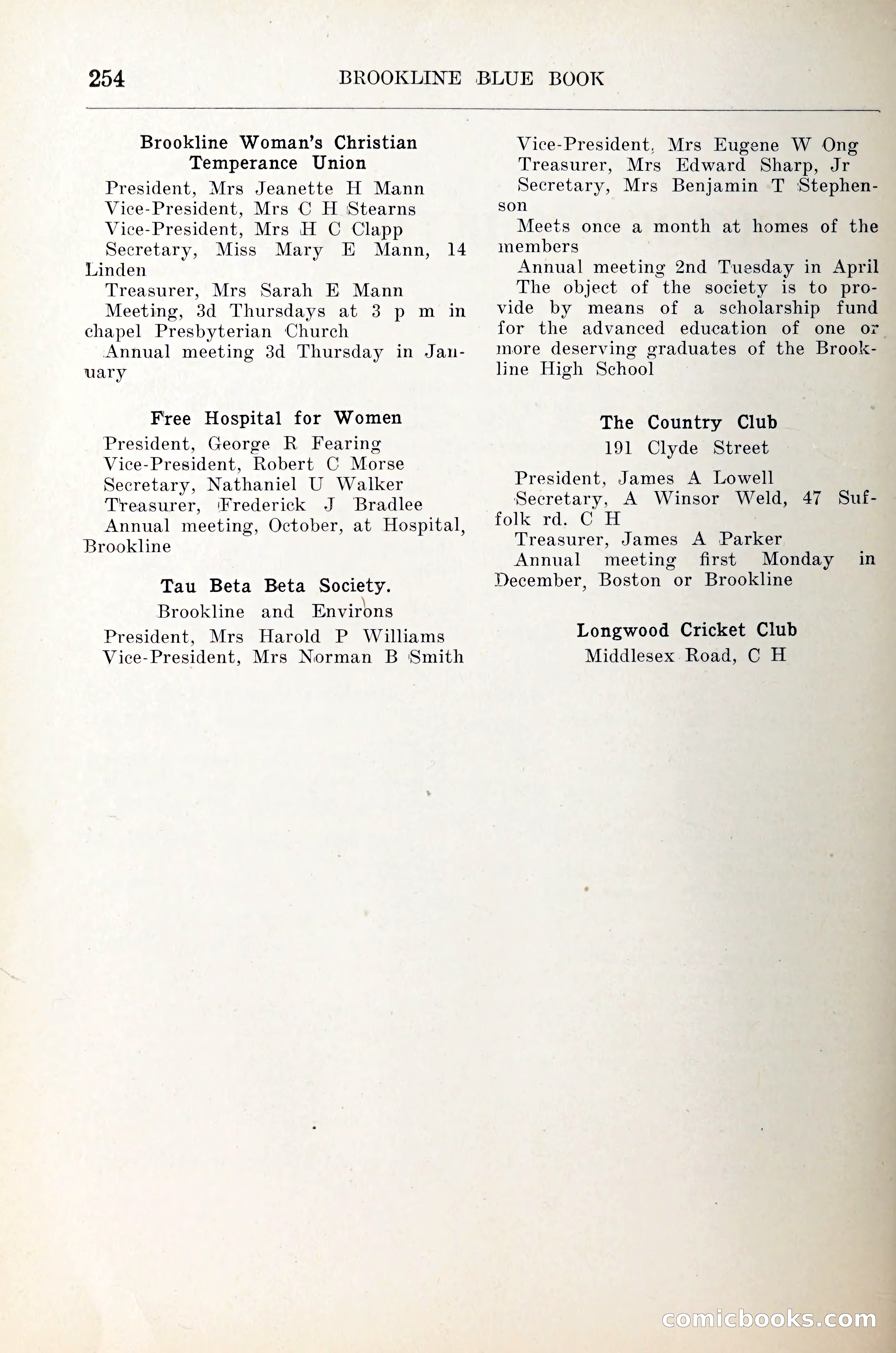 Blue Book of Brookline — page 275 of 305