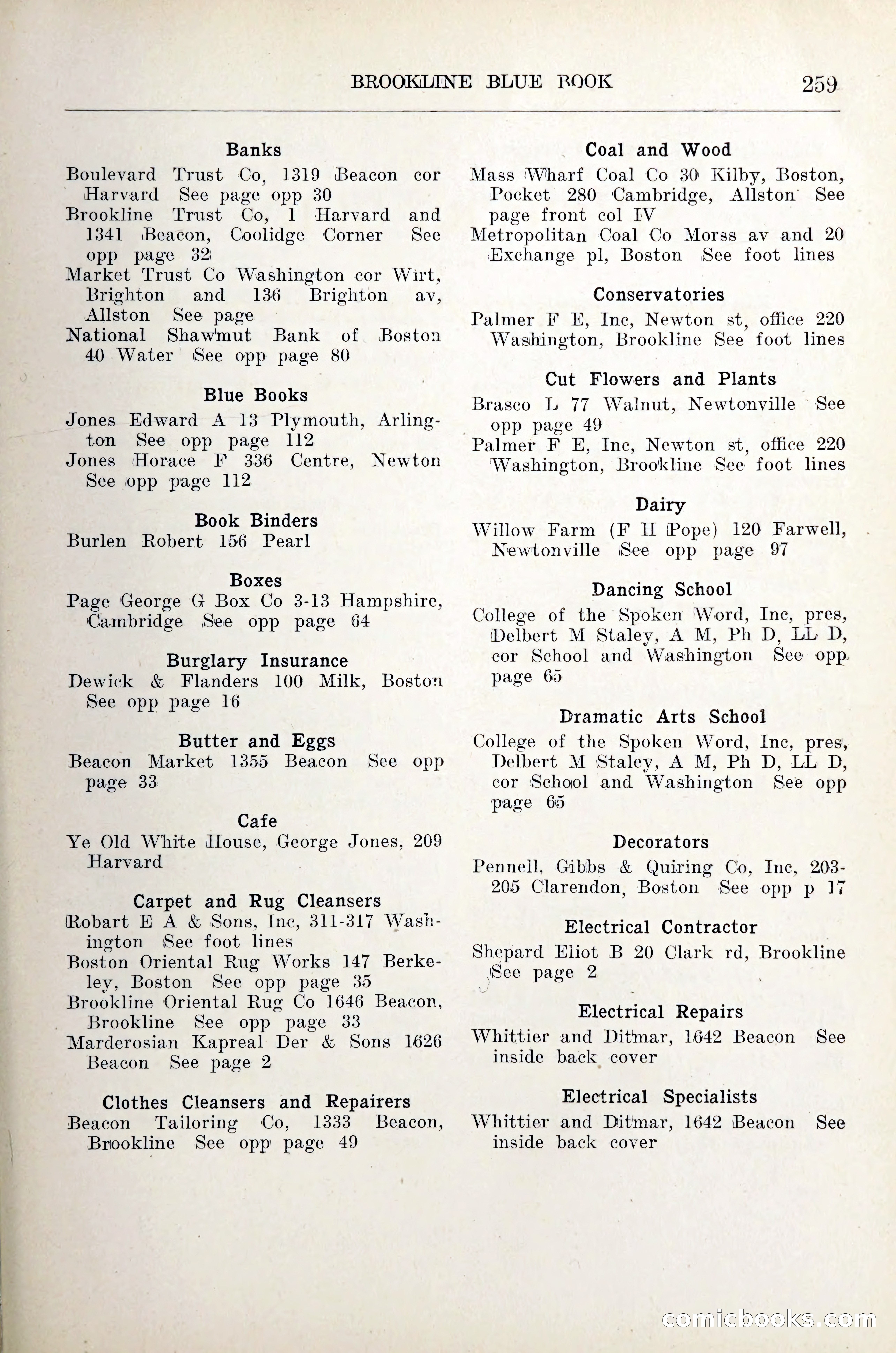 Blue Book of Brookline — page 280 of 305