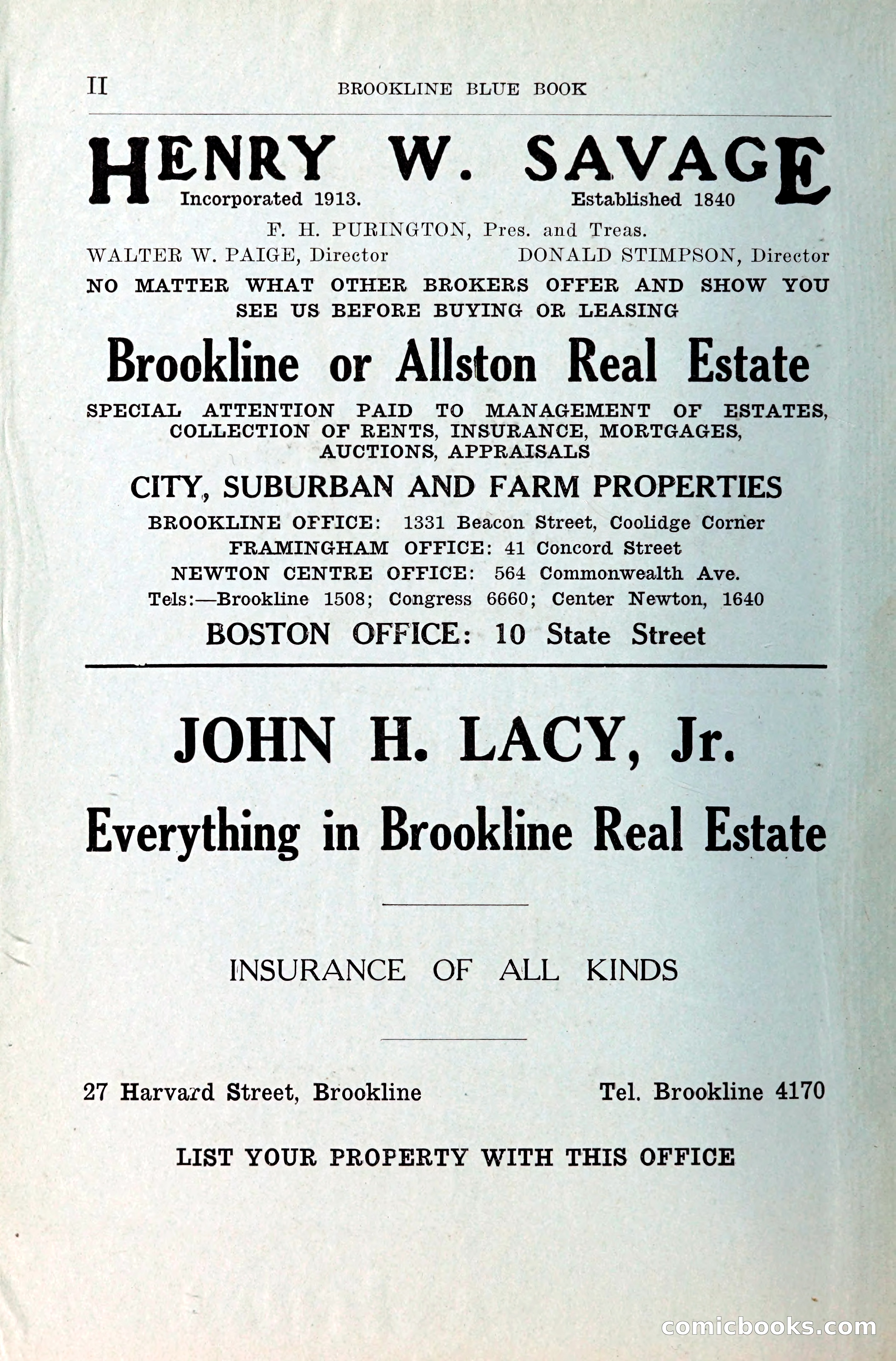 Blue Book of Brookline — page 3 of 354