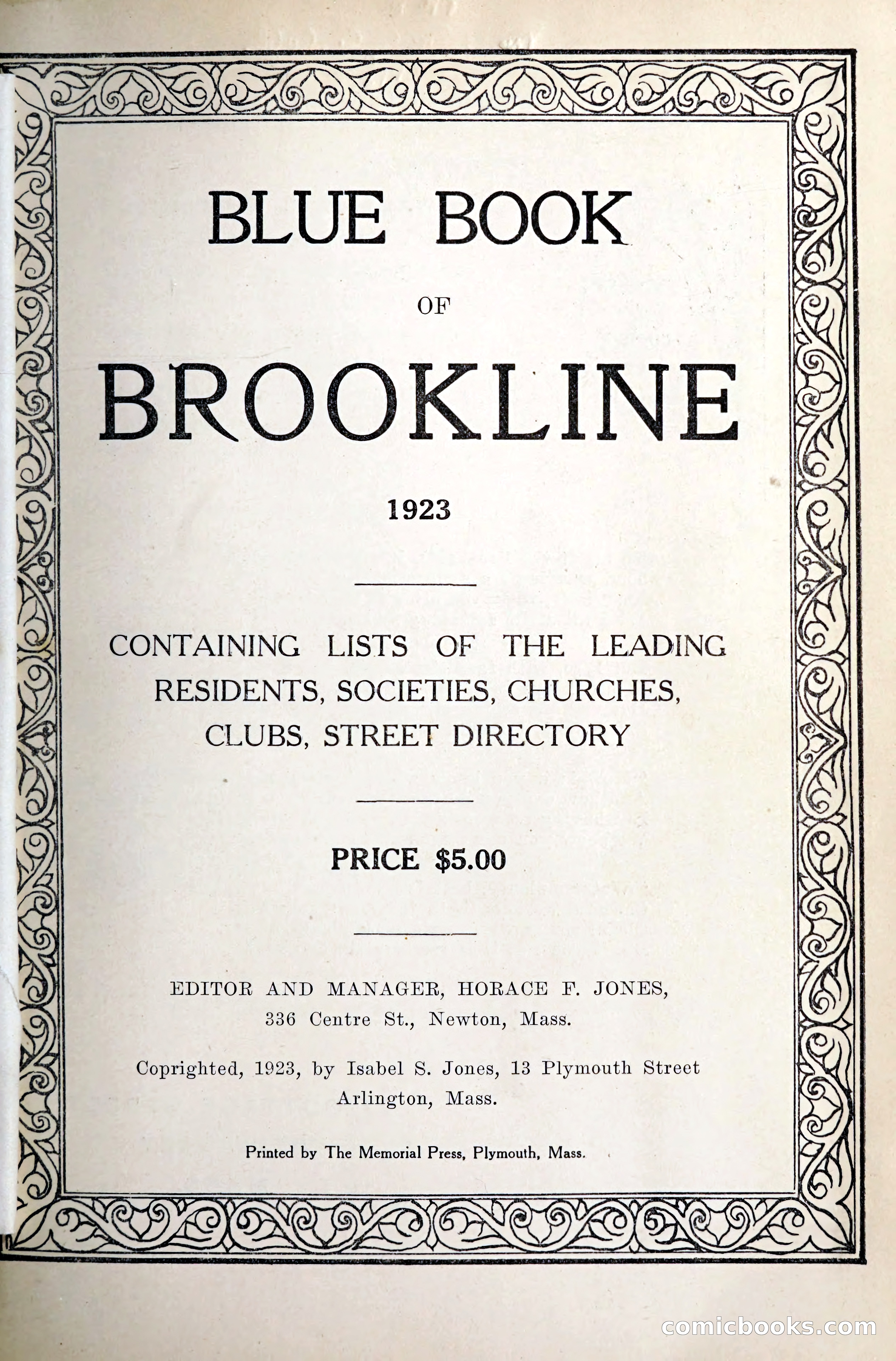 Blue Book of Brookline — page 16 of 354