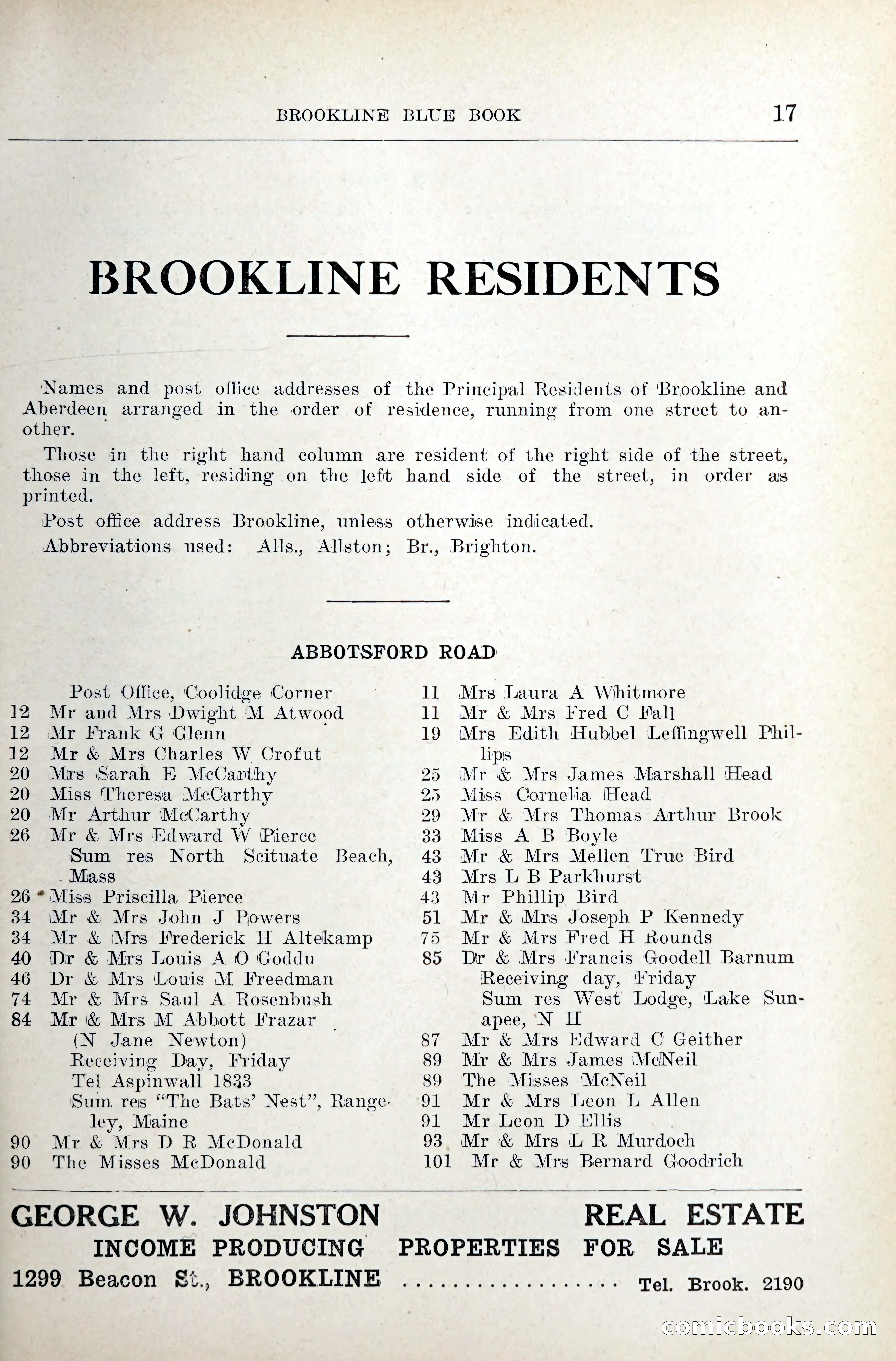 Blue Book of Brookline — page 38 of 354