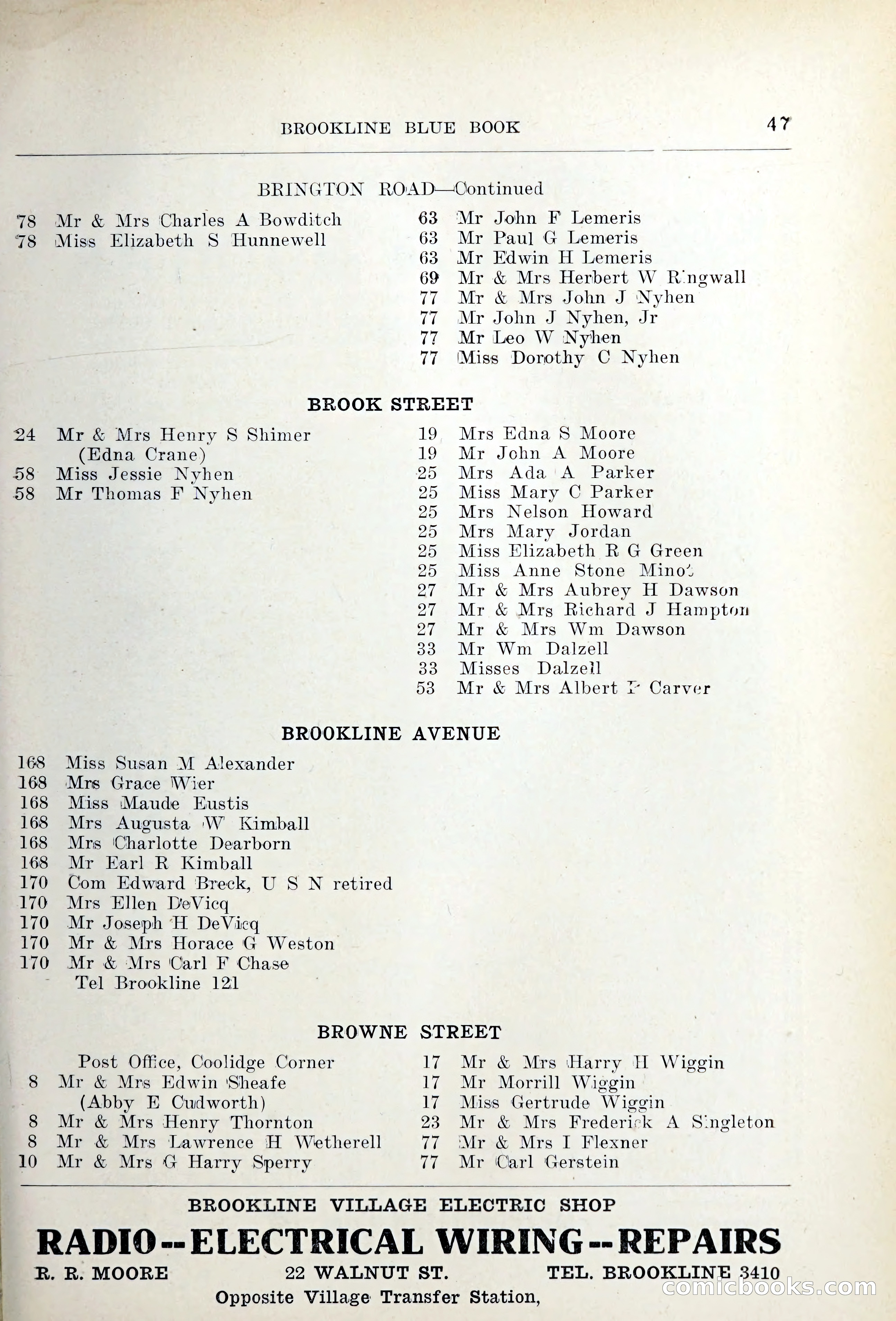 Blue Book of Brookline — page 70 of 354