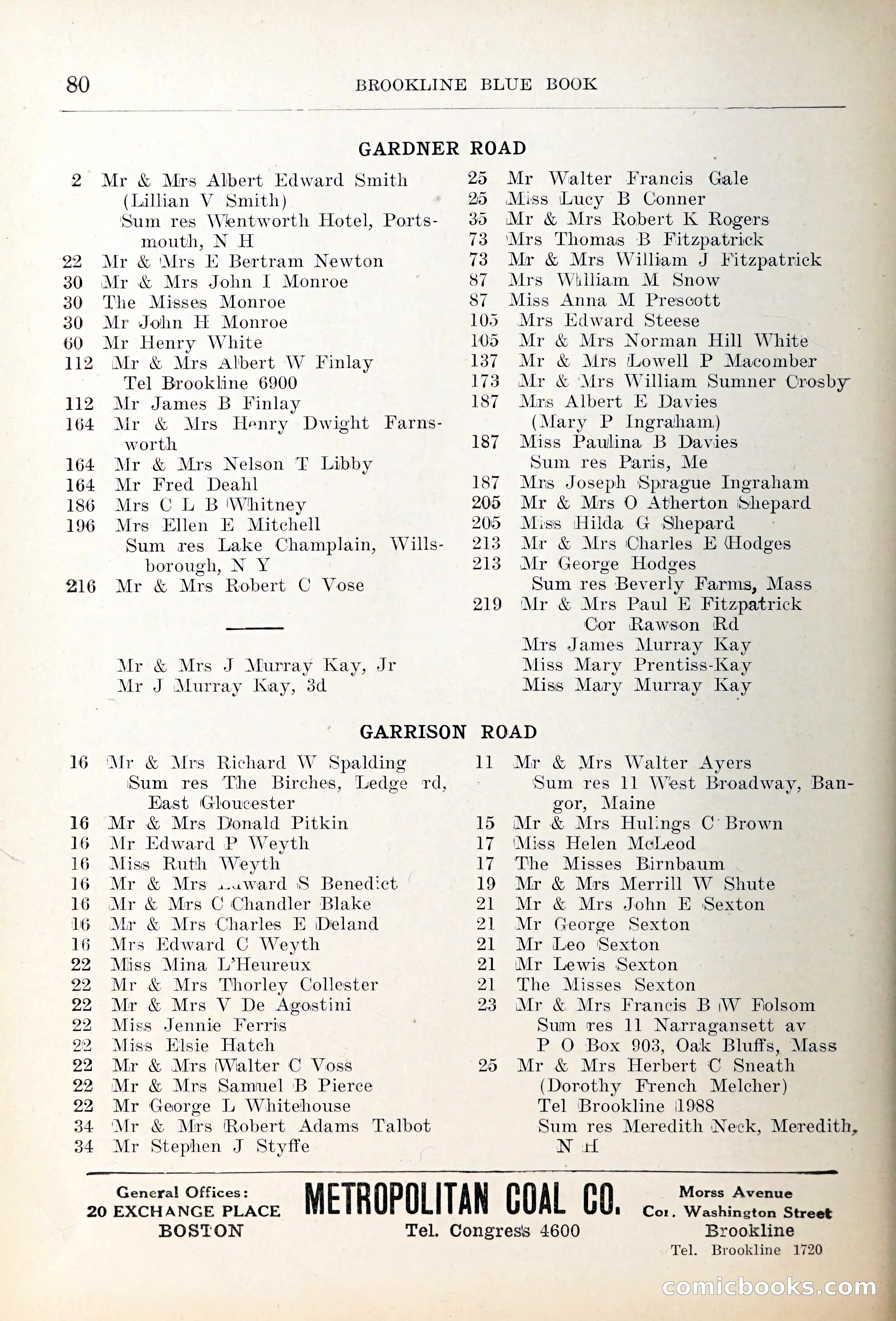 Blue Book of Brookline — page 109 of 354