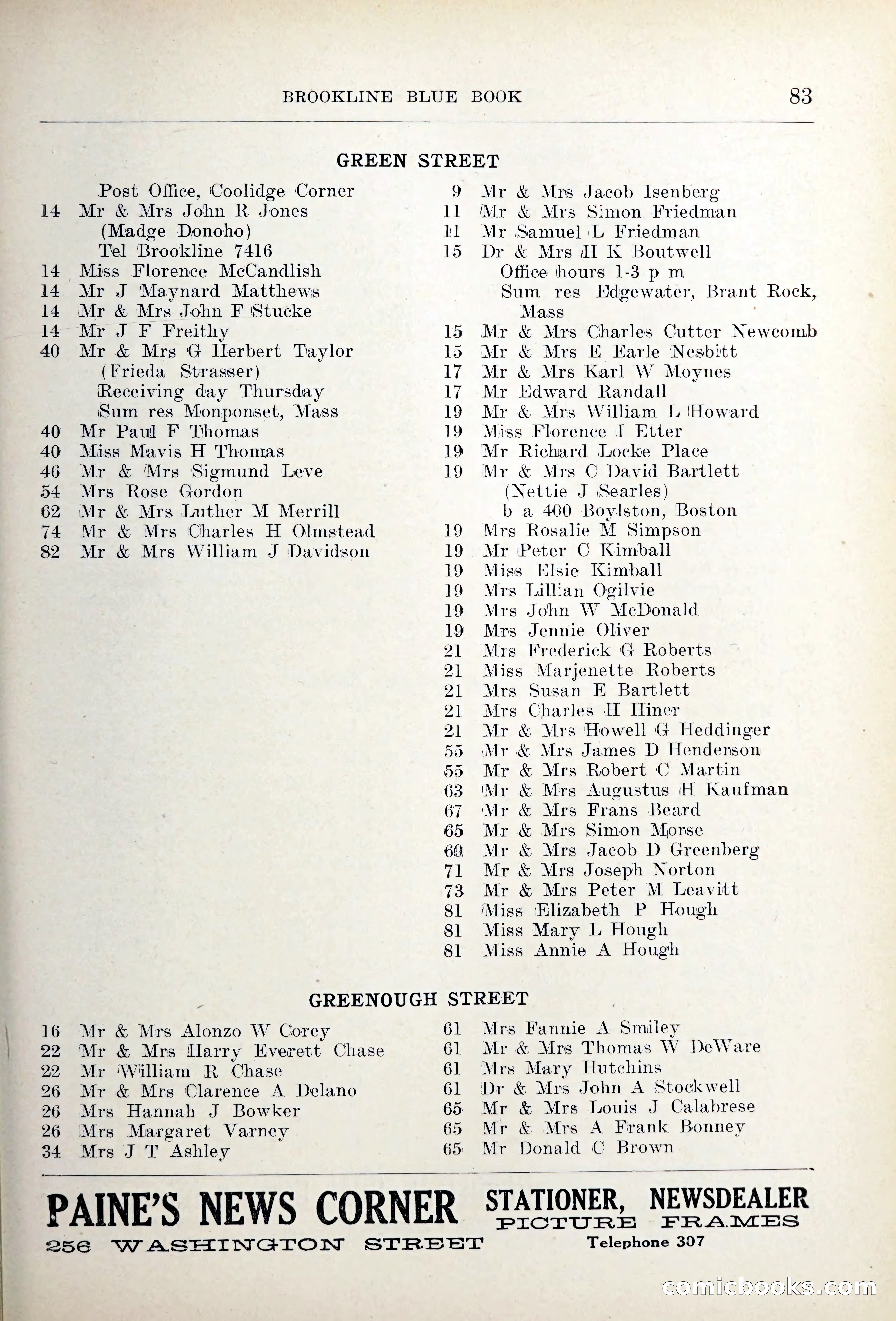 Blue Book of Brookline — page 114 of 354