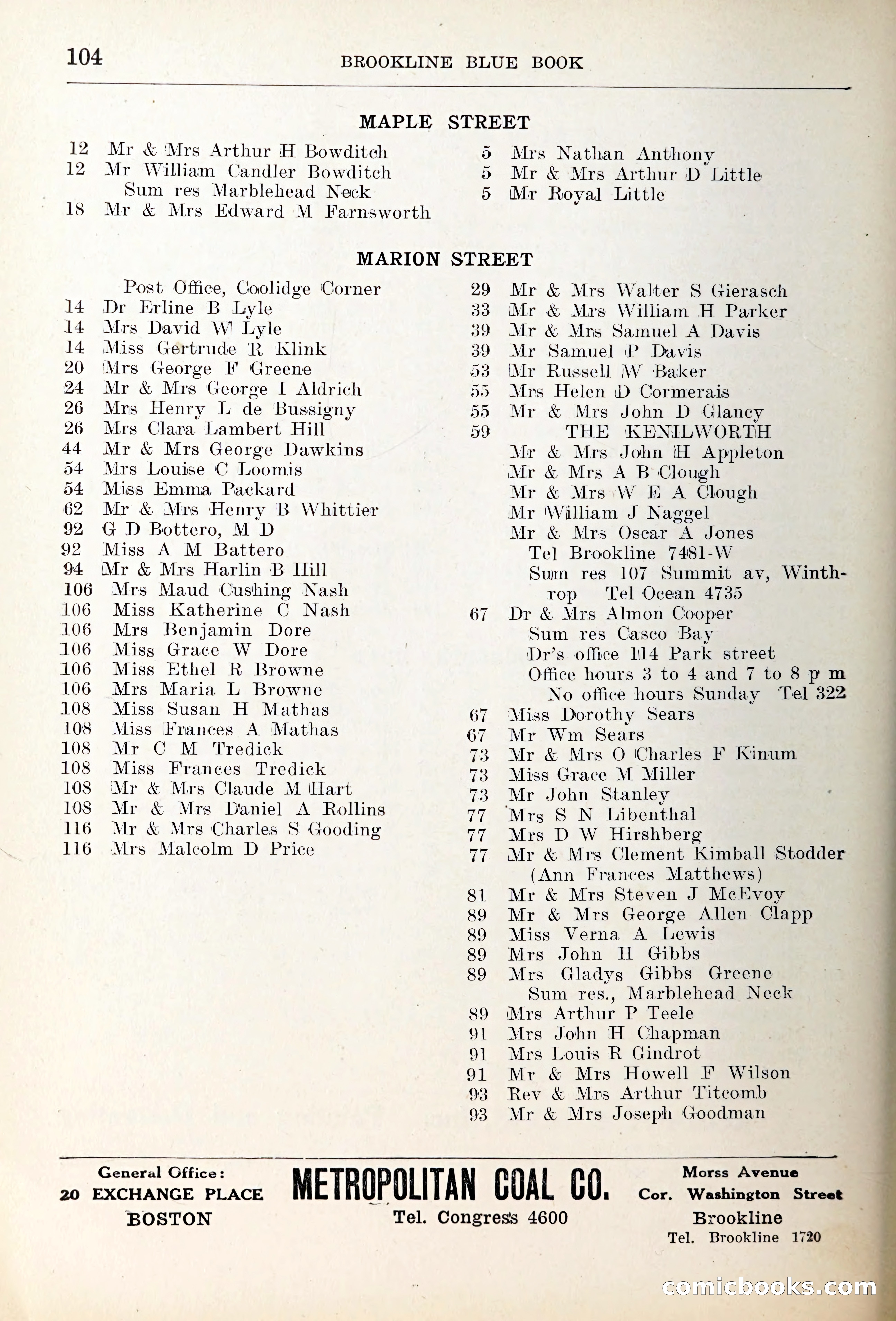 Blue Book of Brookline — page 137 of 354