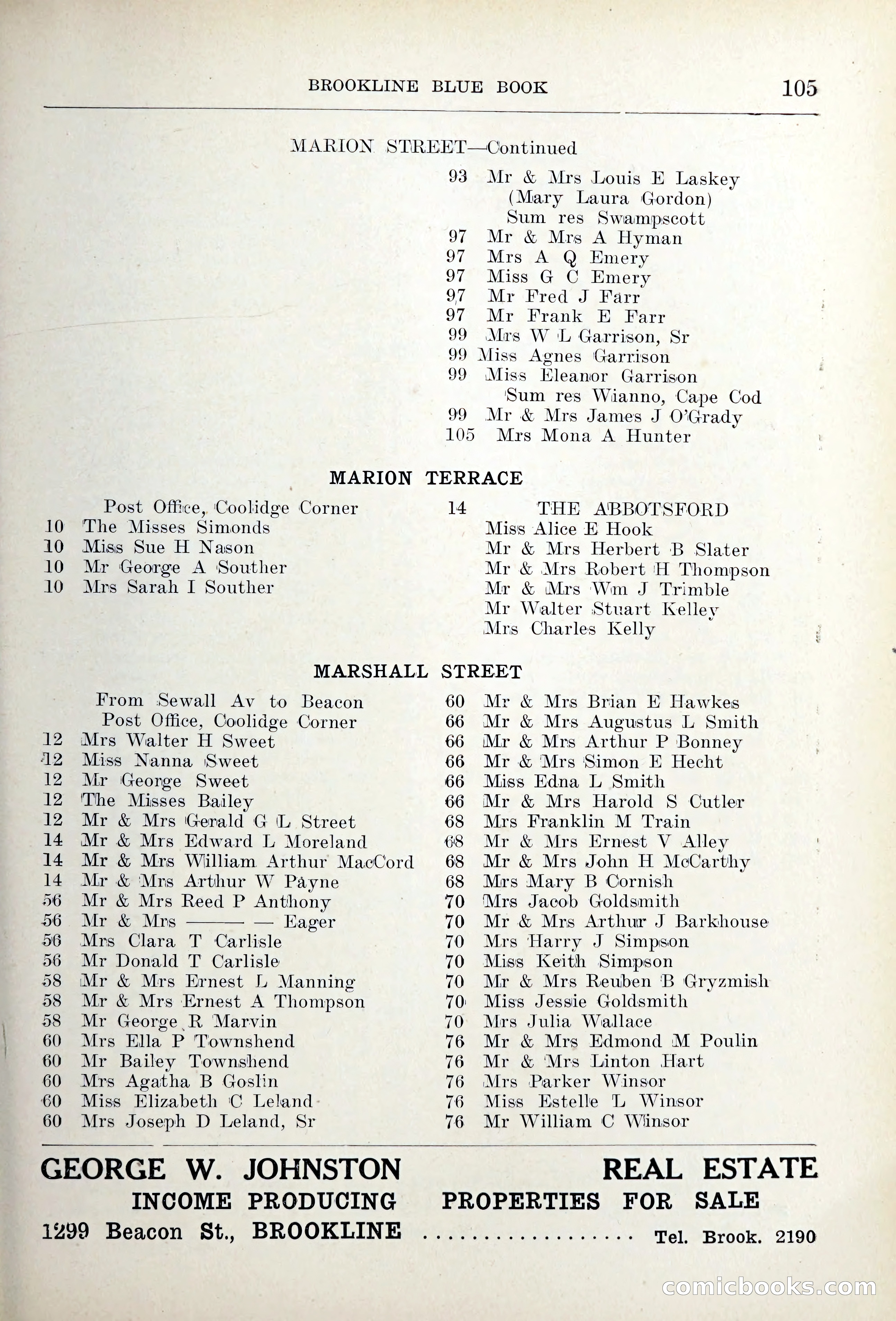 Blue Book of Brookline — page 138 of 354