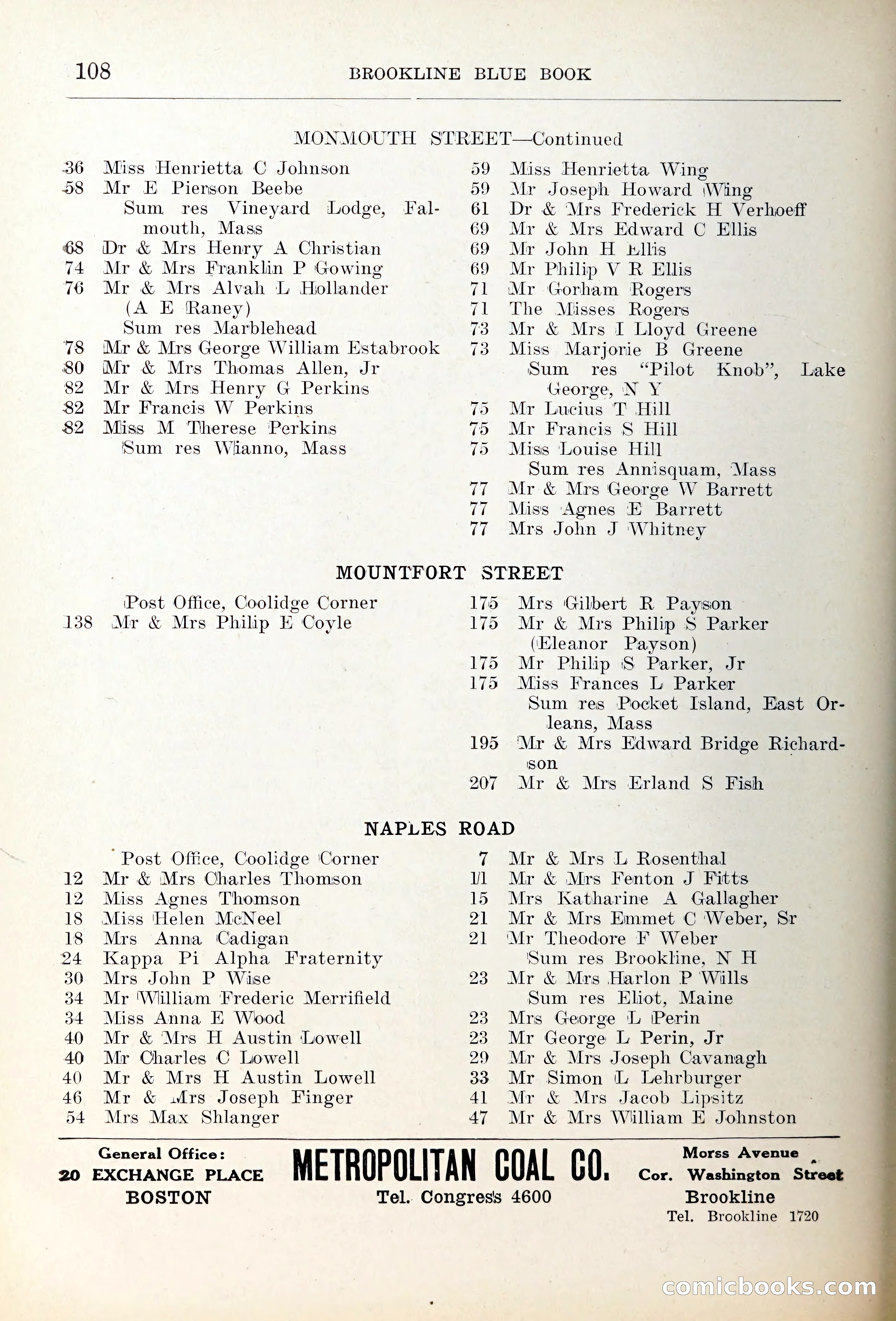 Blue Book of Brookline — page 141 of 354