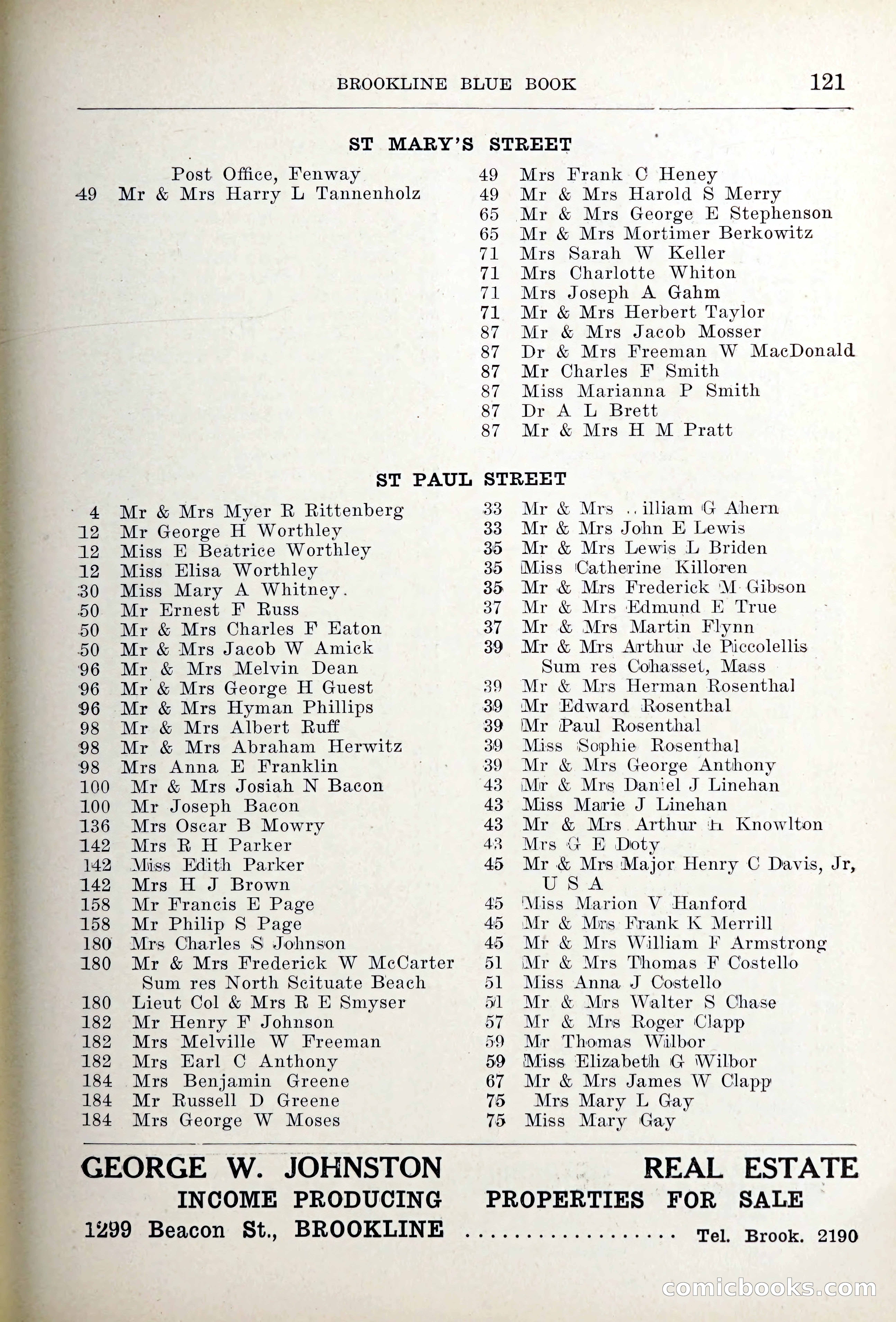Blue Book of Brookline — page 154 of 354