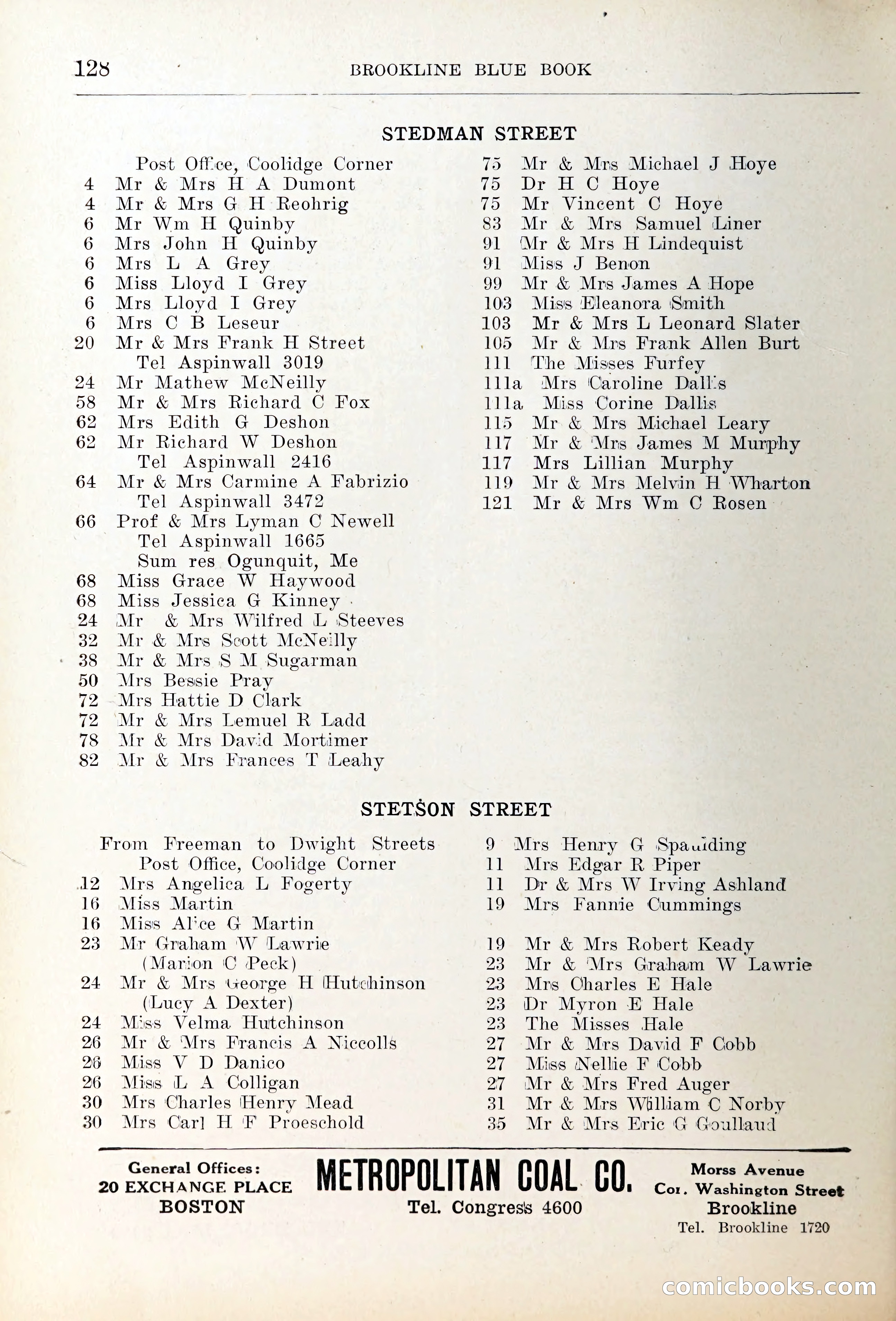 Blue Book of Brookline — page 161 of 354