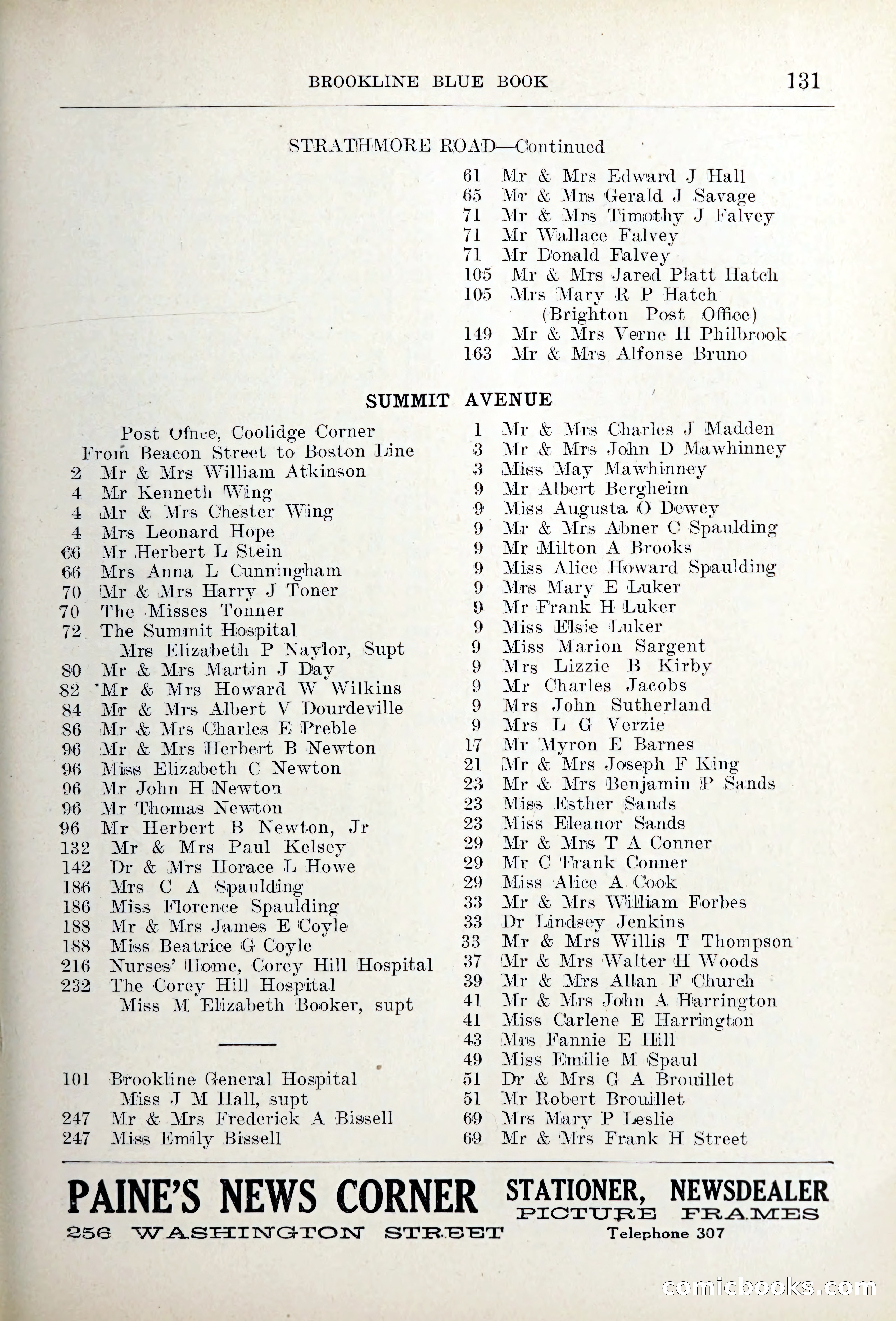 Blue Book of Brookline — page 166 of 354