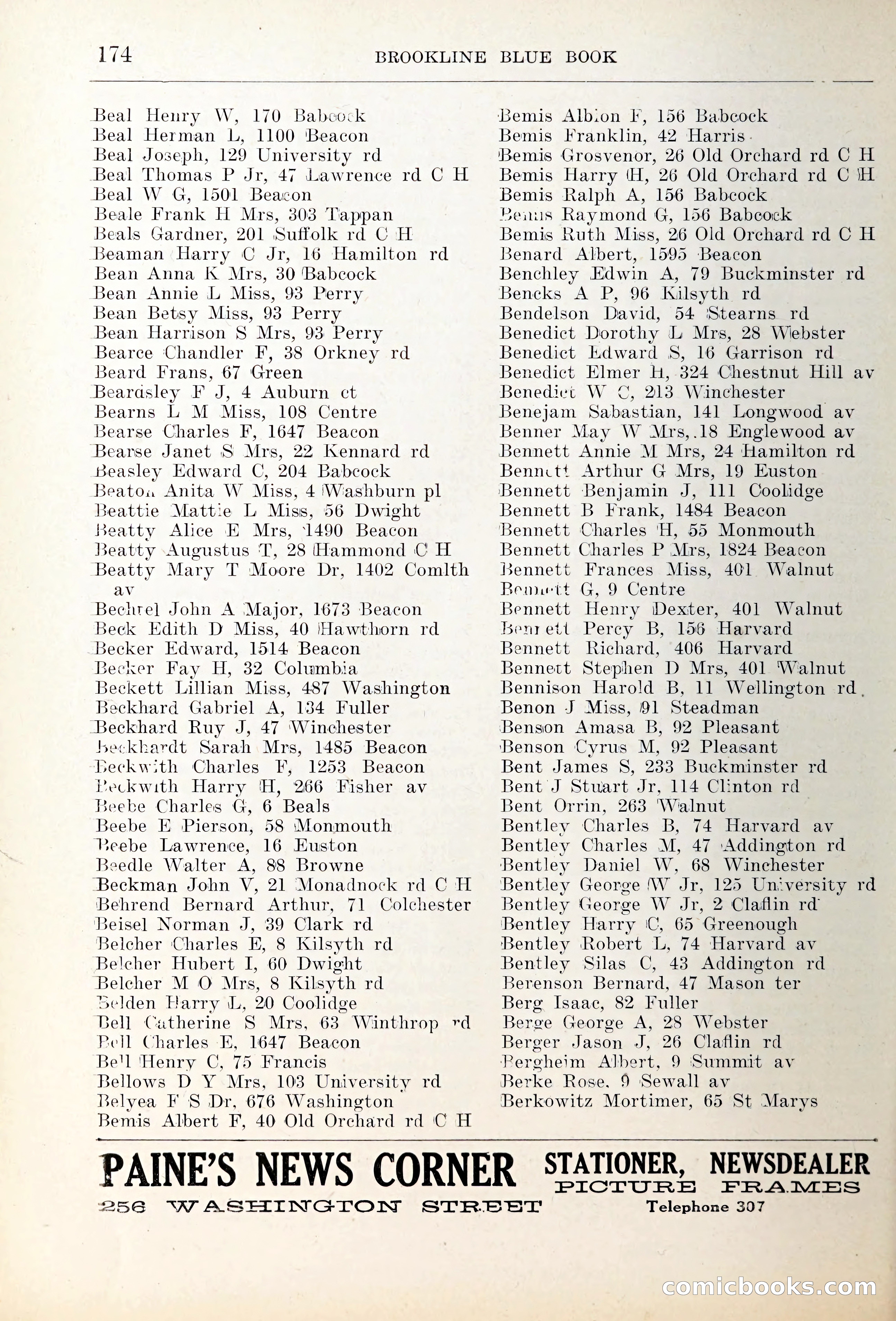 Blue Book of Brookline — page 209 of 354