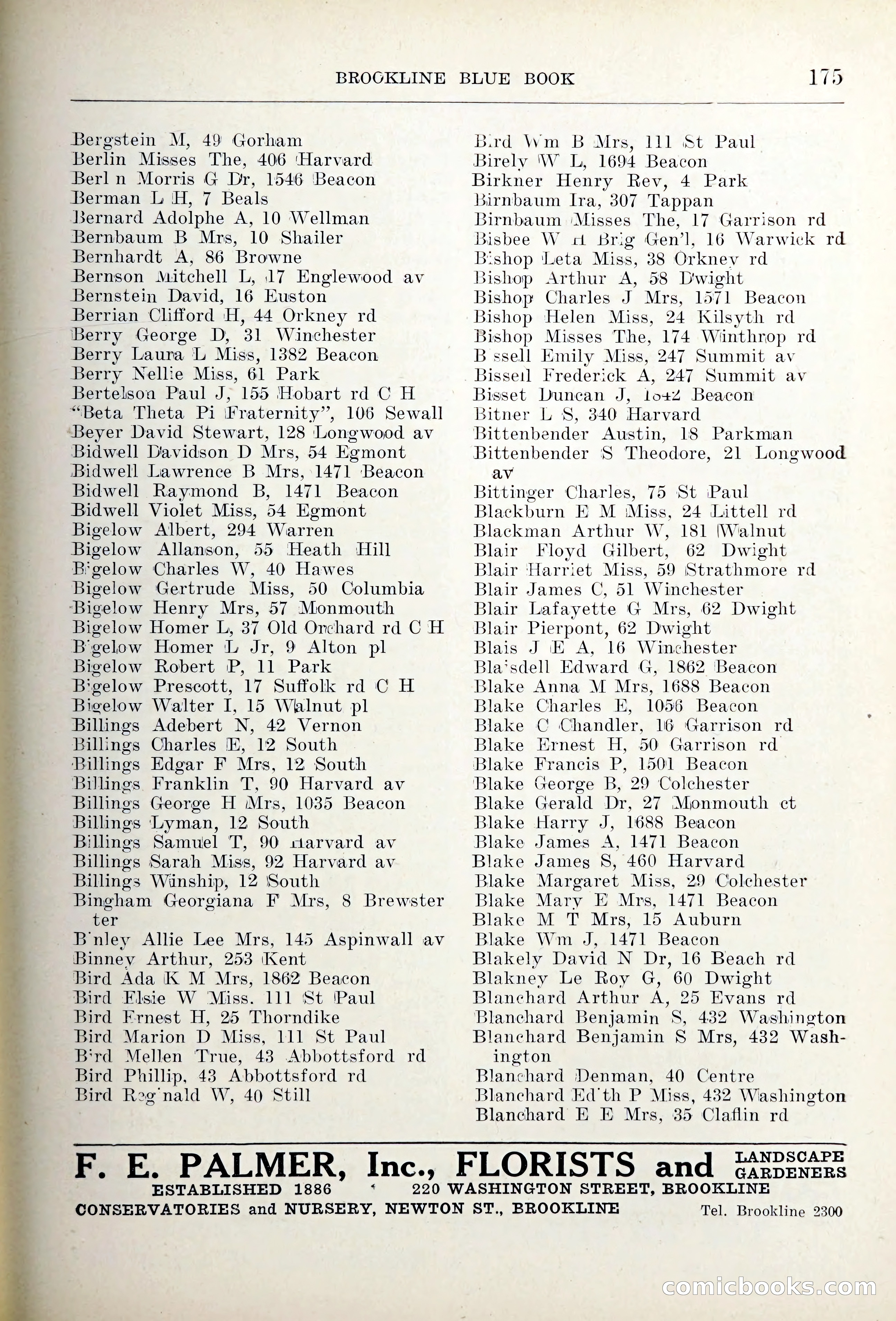 Blue Book of Brookline — page 210 of 354