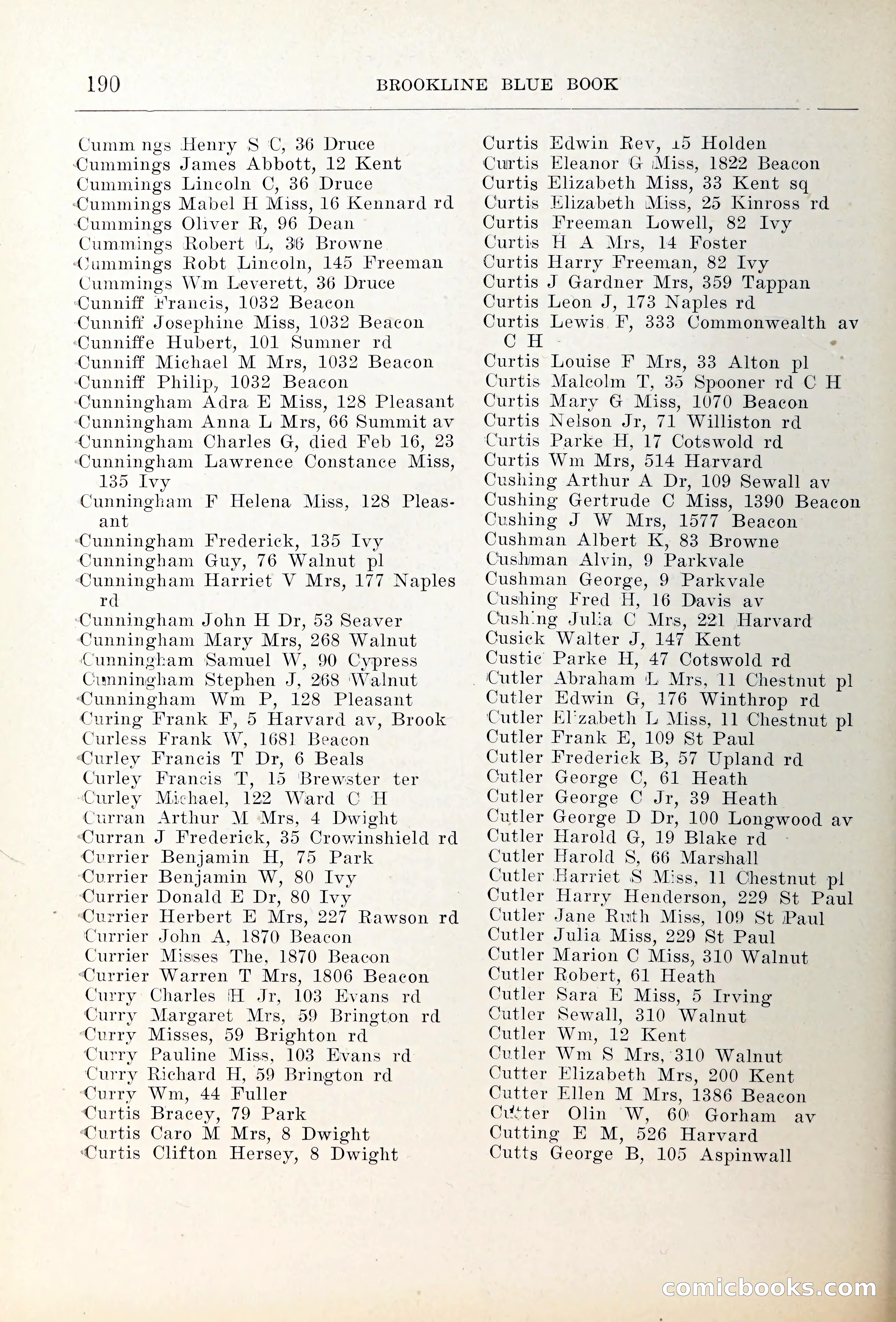 Blue Book of Brookline — page 225 of 354