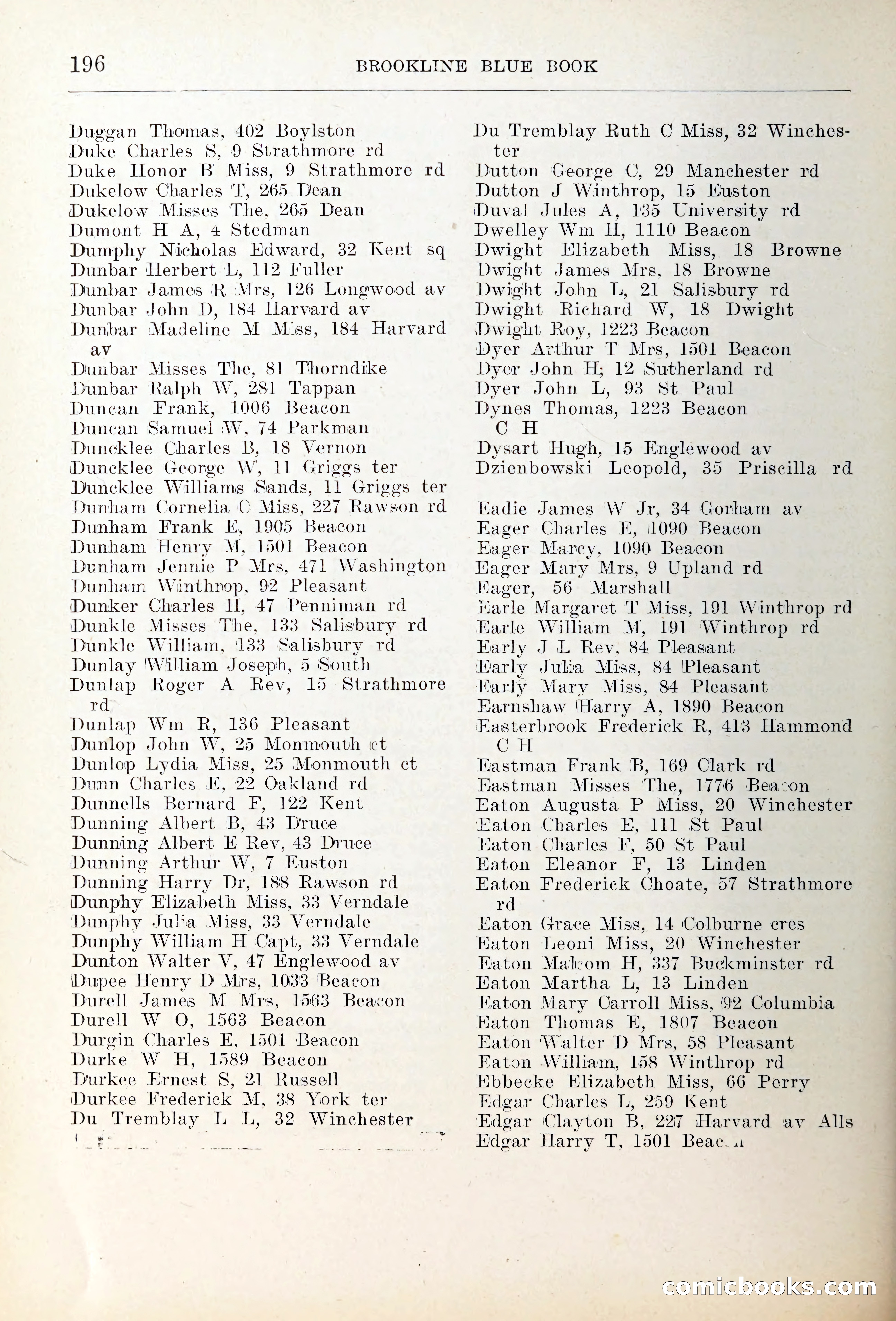 Blue Book of Brookline — page 231 of 354
