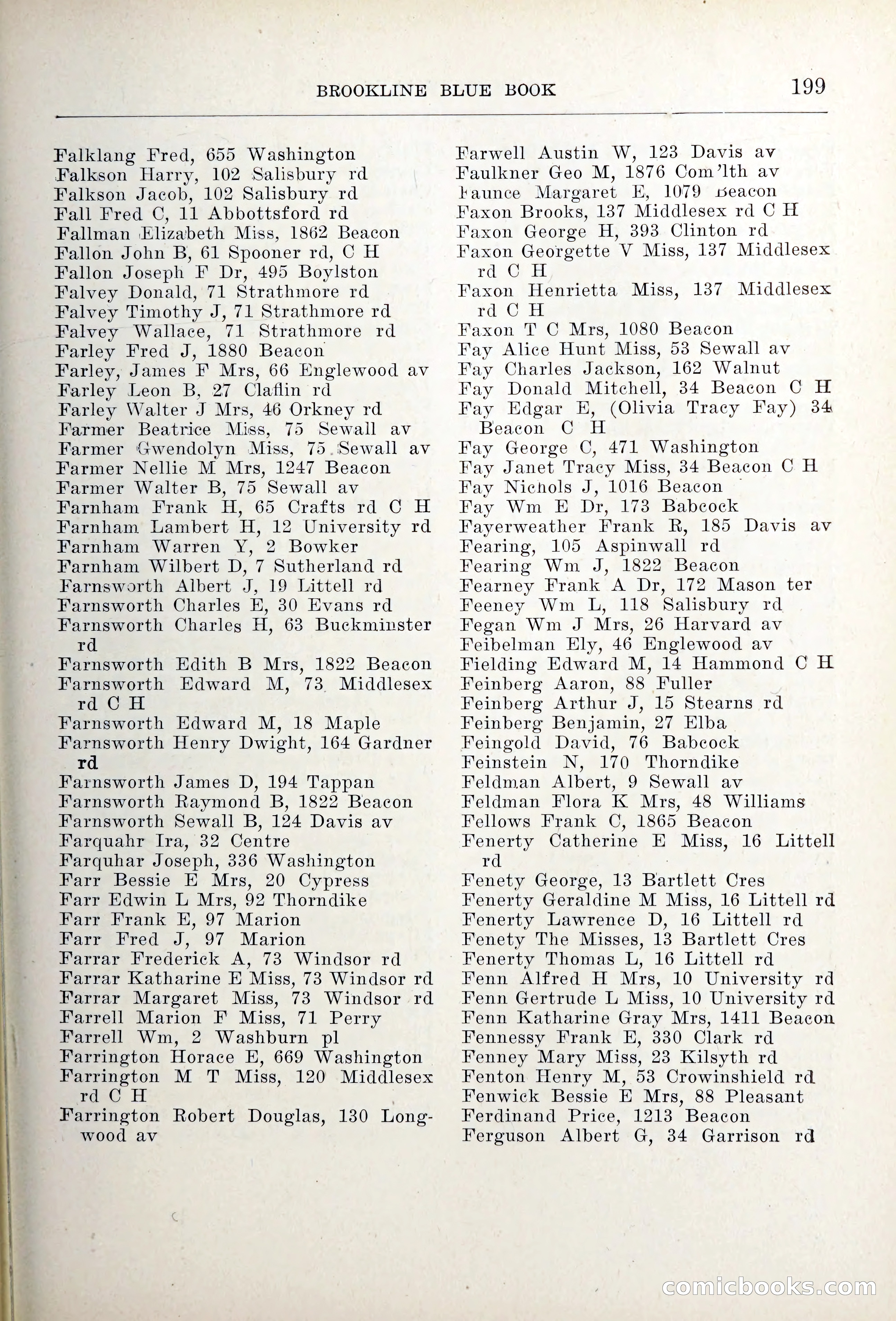 Blue Book of Brookline — page 234 of 354