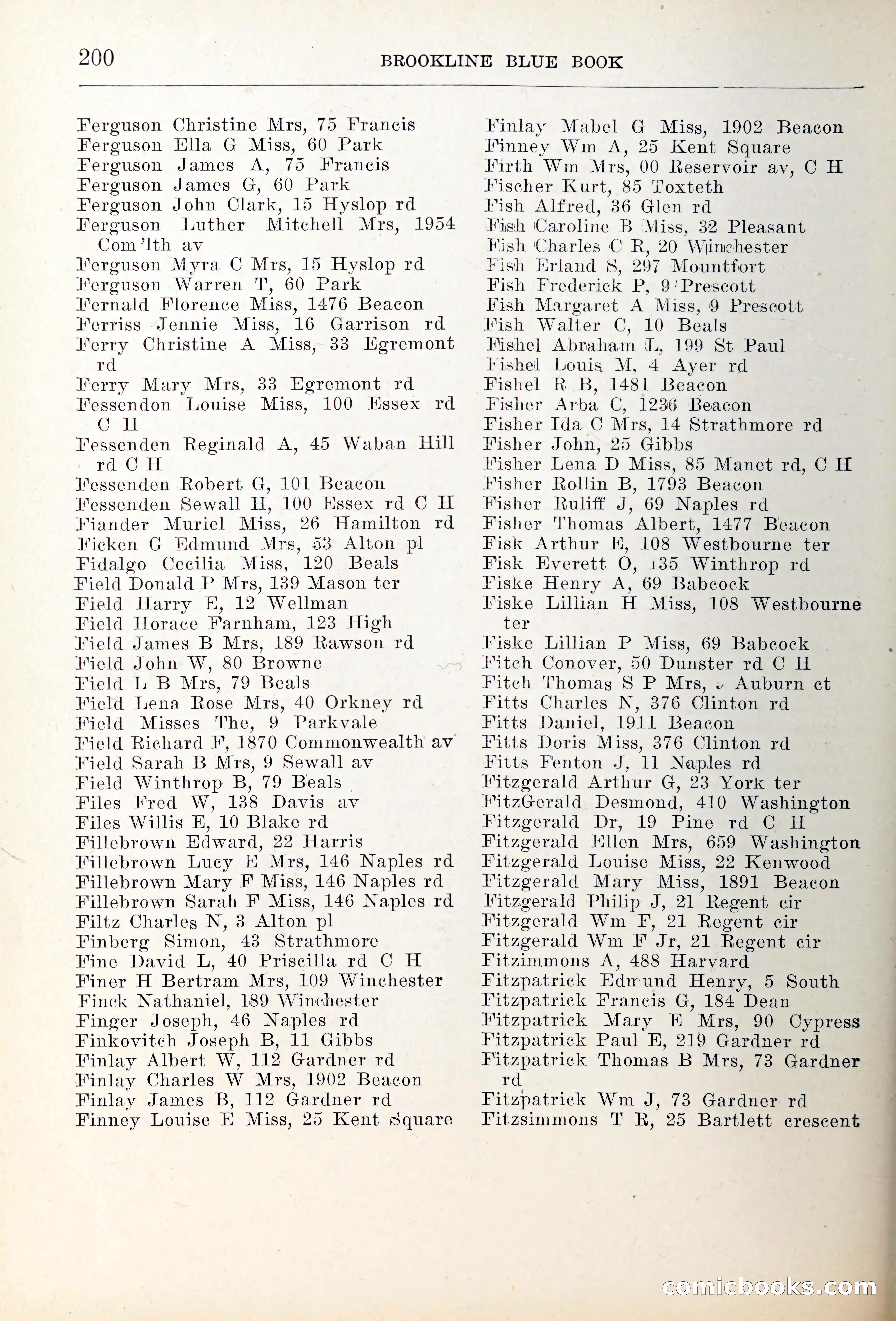 Blue Book of Brookline — page 235 of 354
