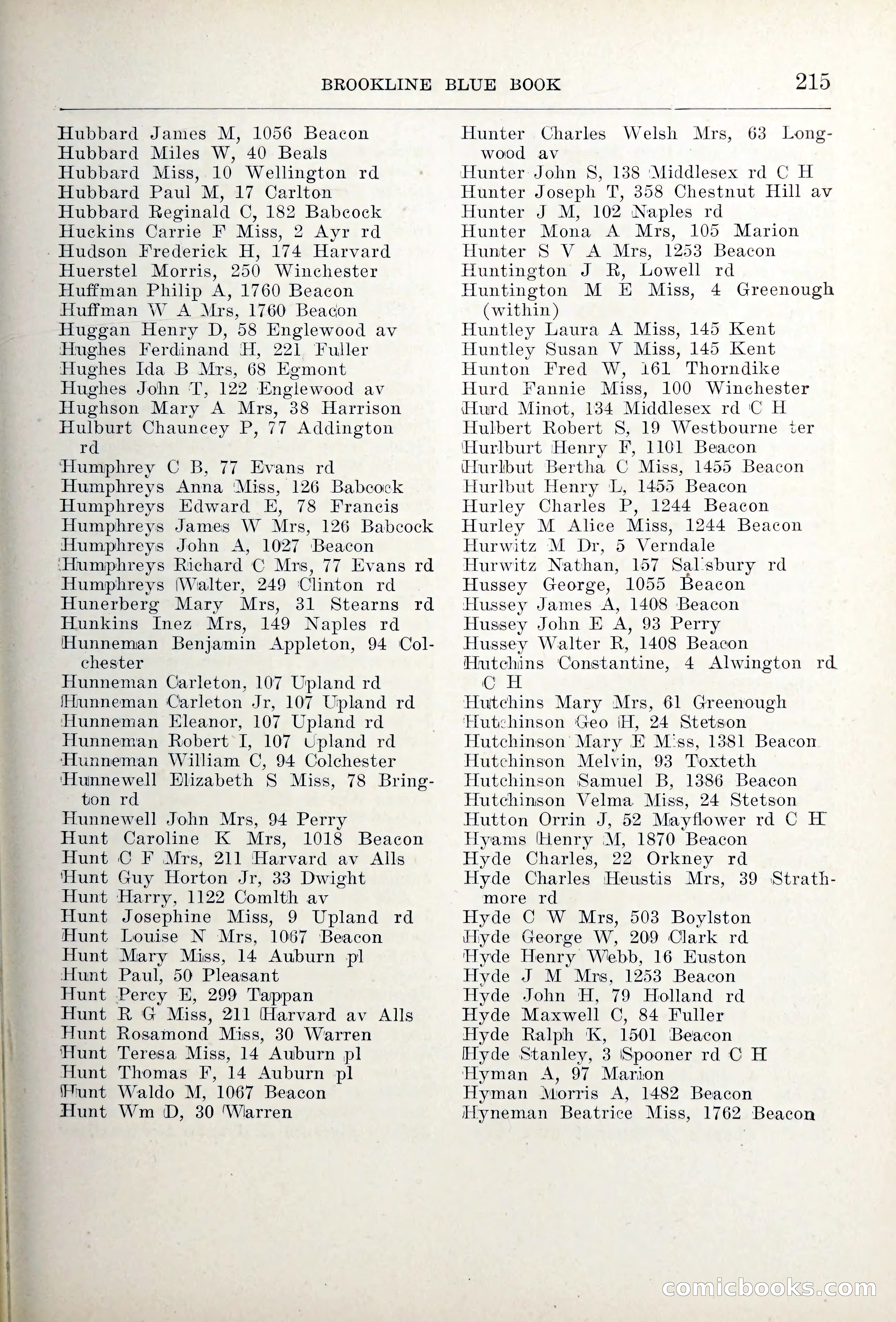 Blue Book of Brookline — page 250 of 354