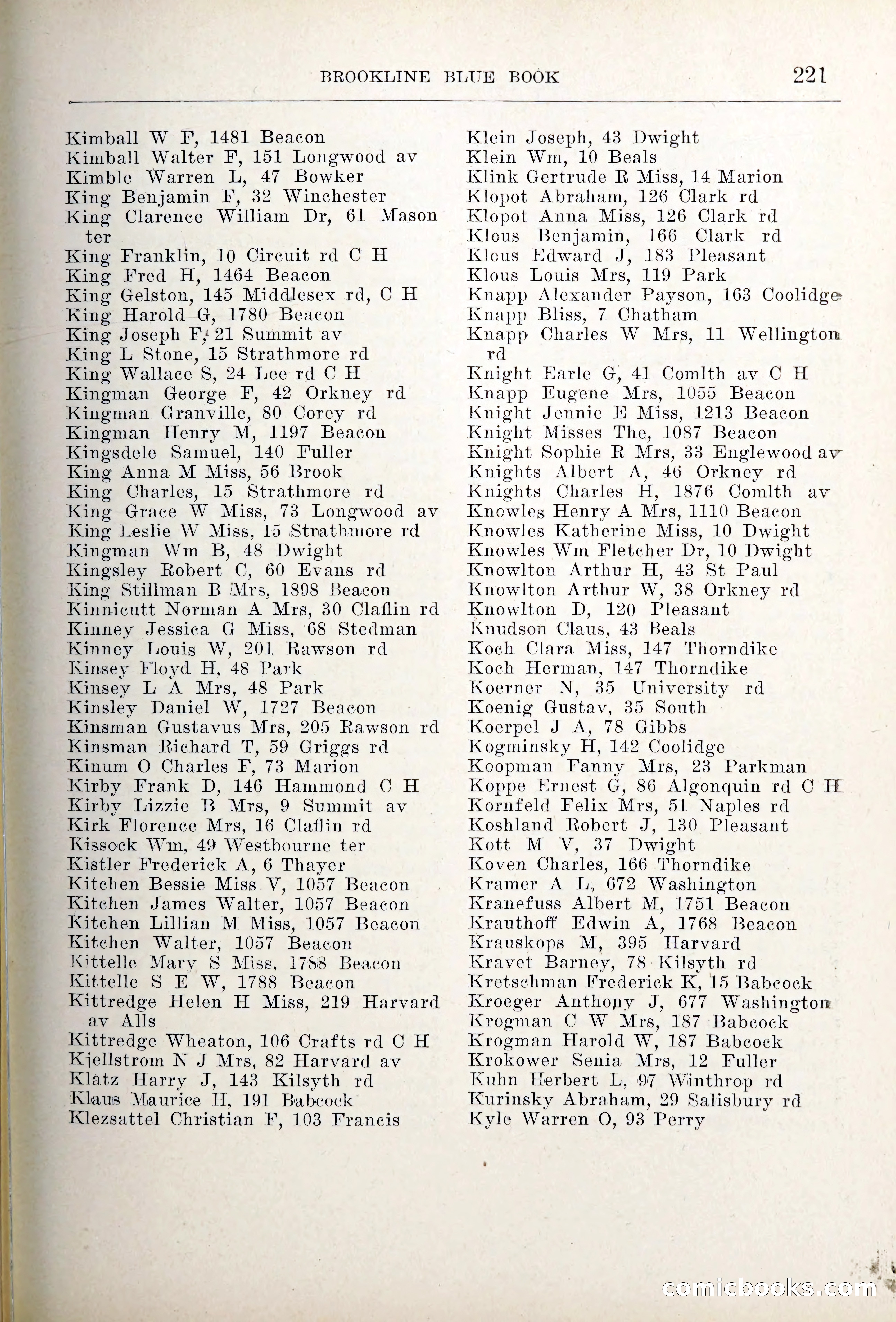 Blue Book of Brookline — page 256 of 354