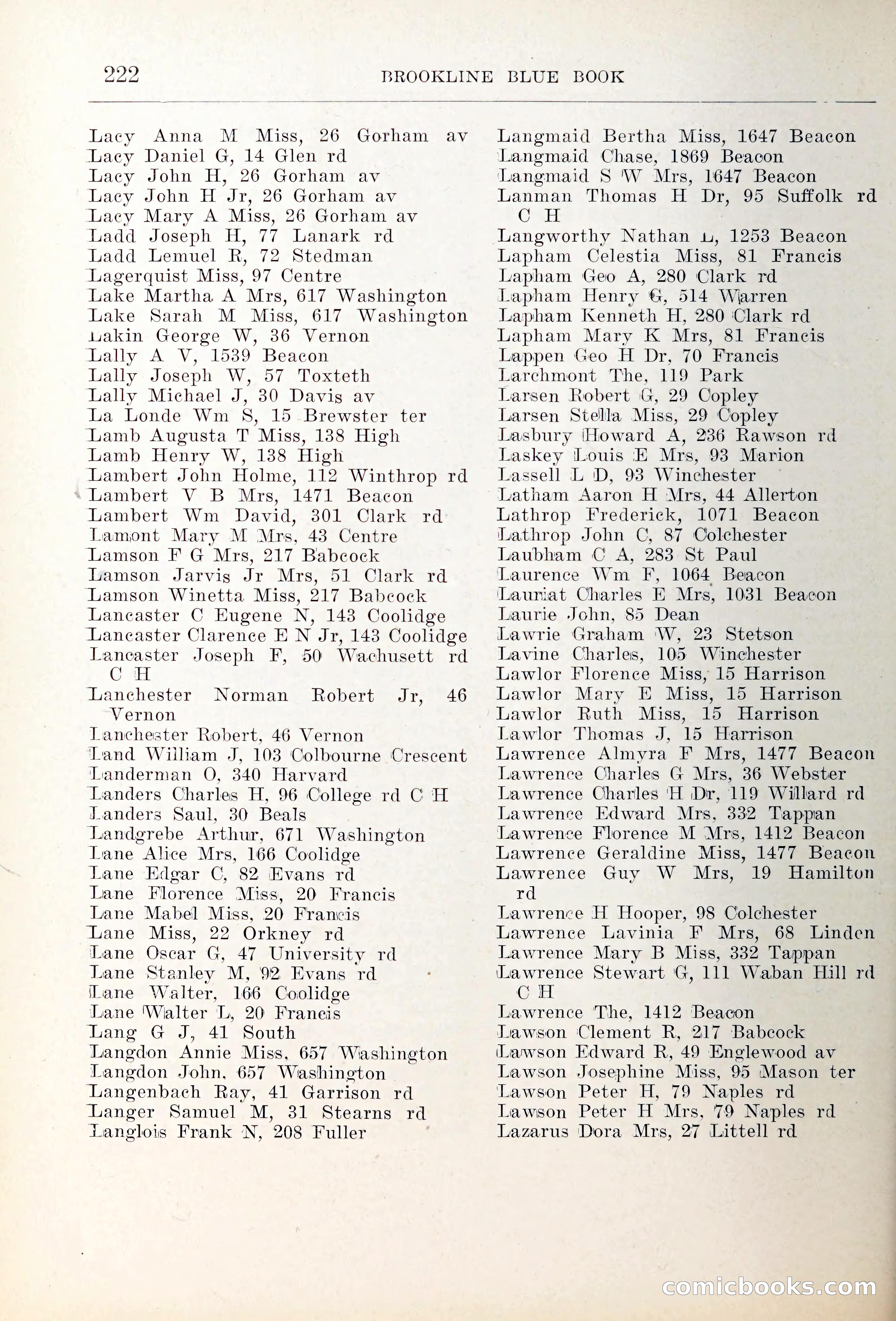 Blue Book of Brookline — page 257 of 354