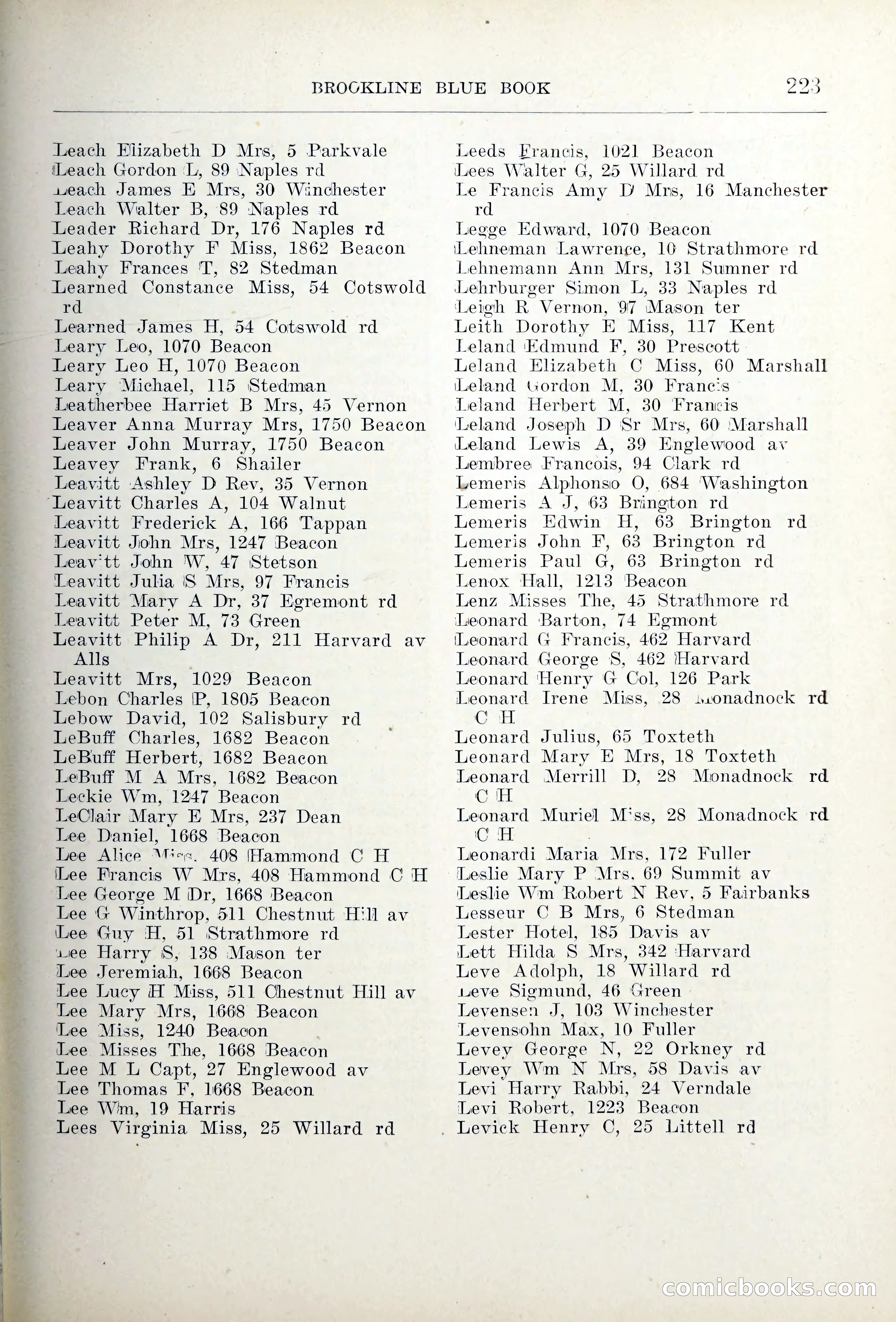 Blue Book of Brookline — page 258 of 354