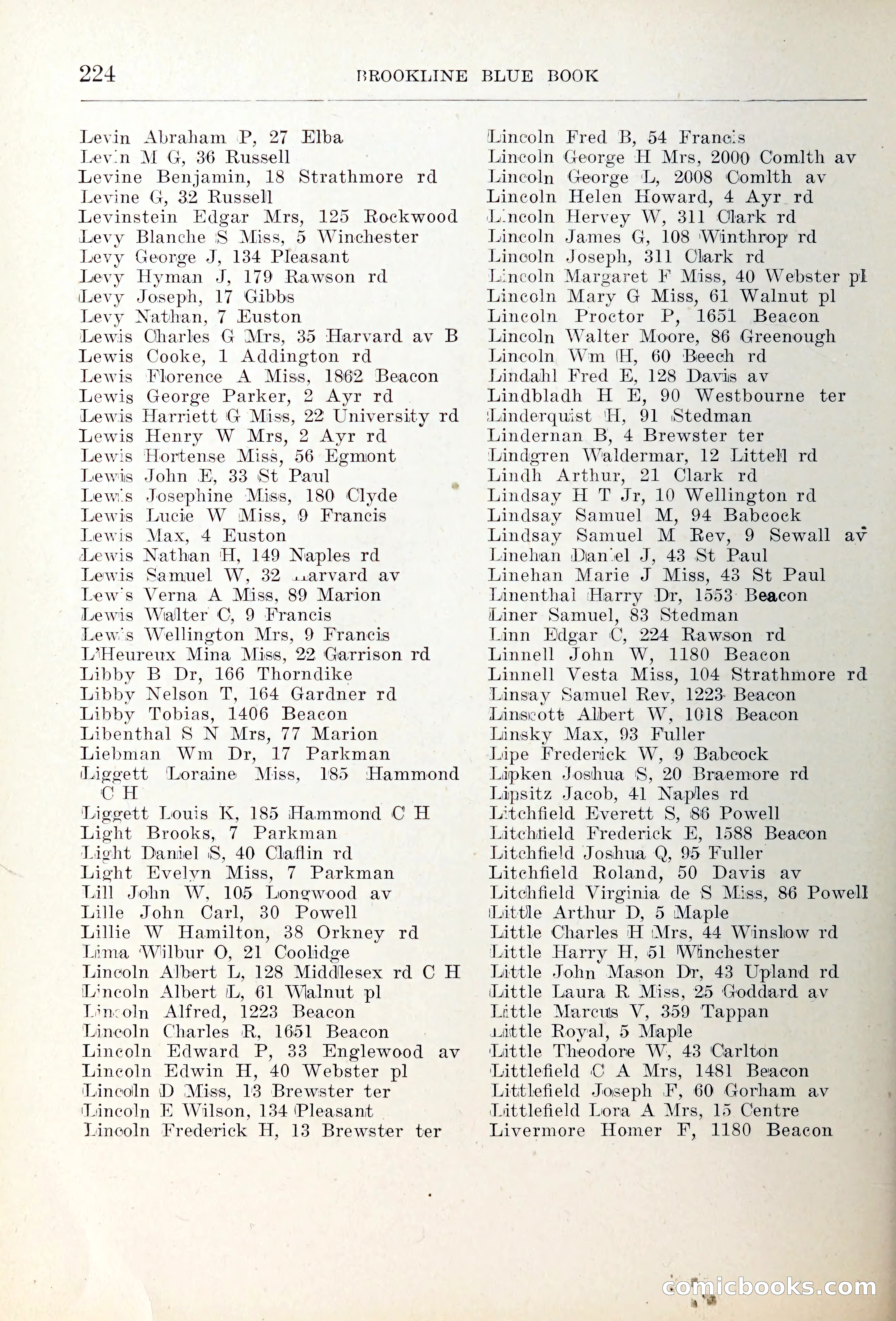 Blue Book of Brookline — page 259 of 354