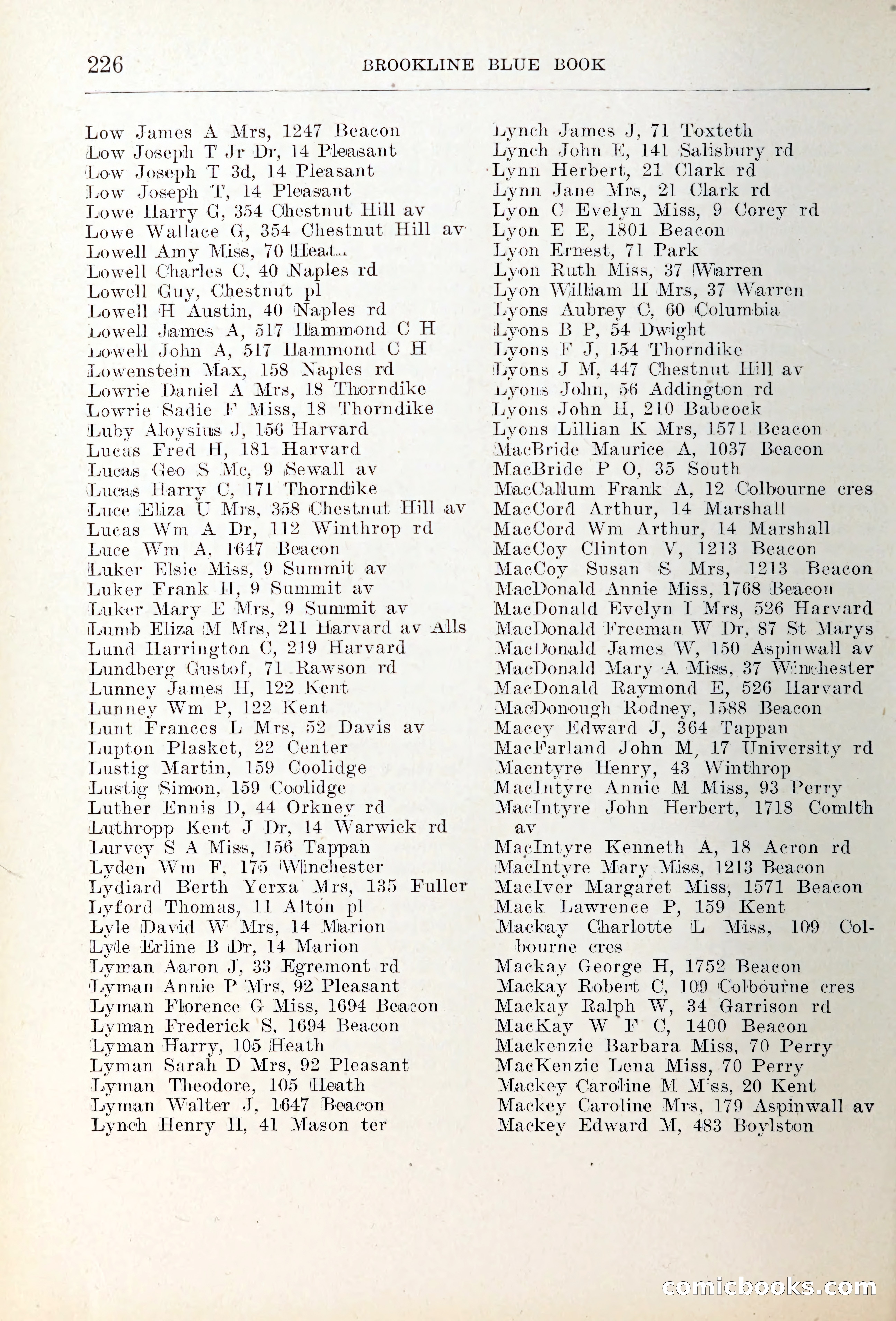 Blue Book of Brookline — page 261 of 354
