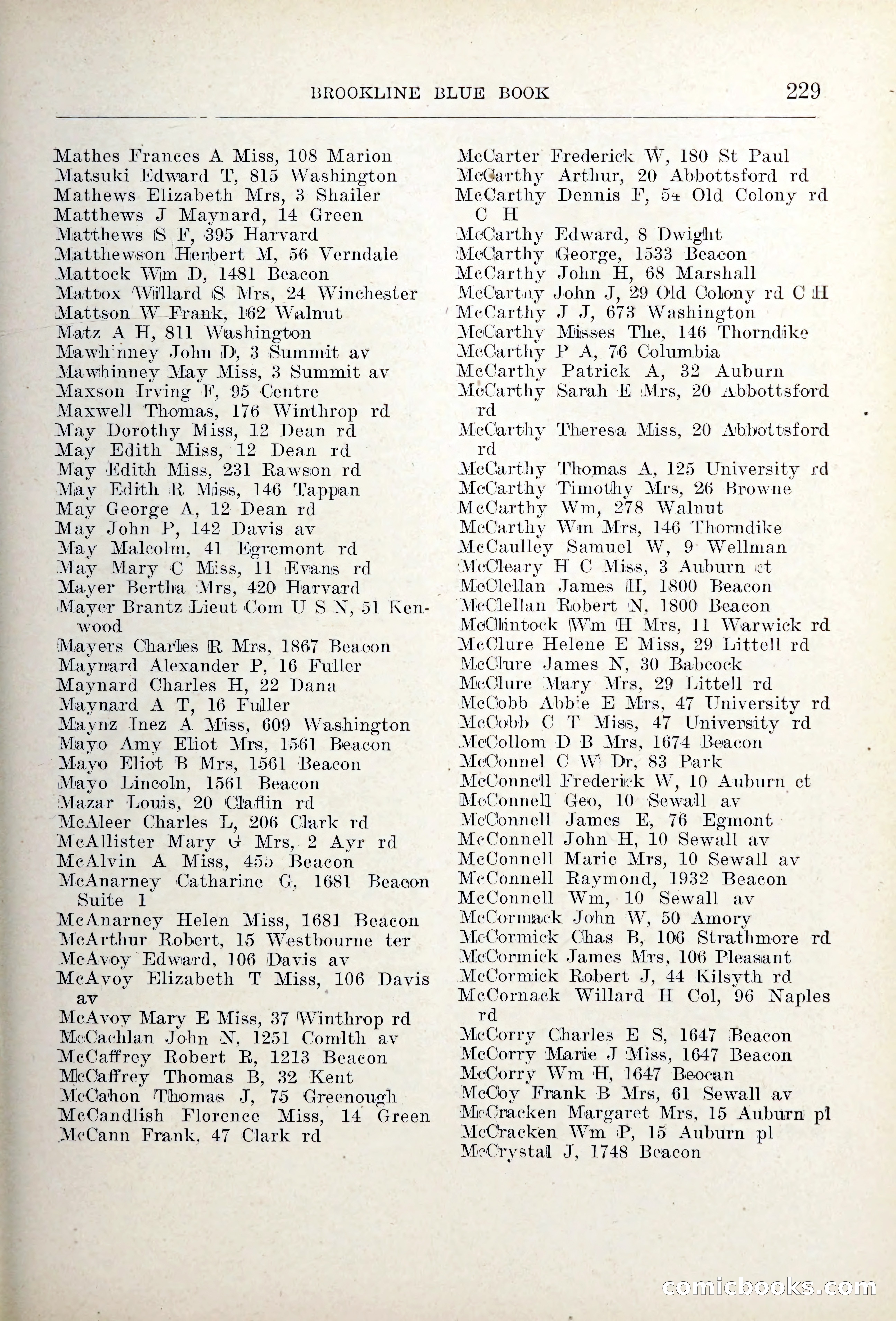 Blue Book of Brookline — page 264 of 354