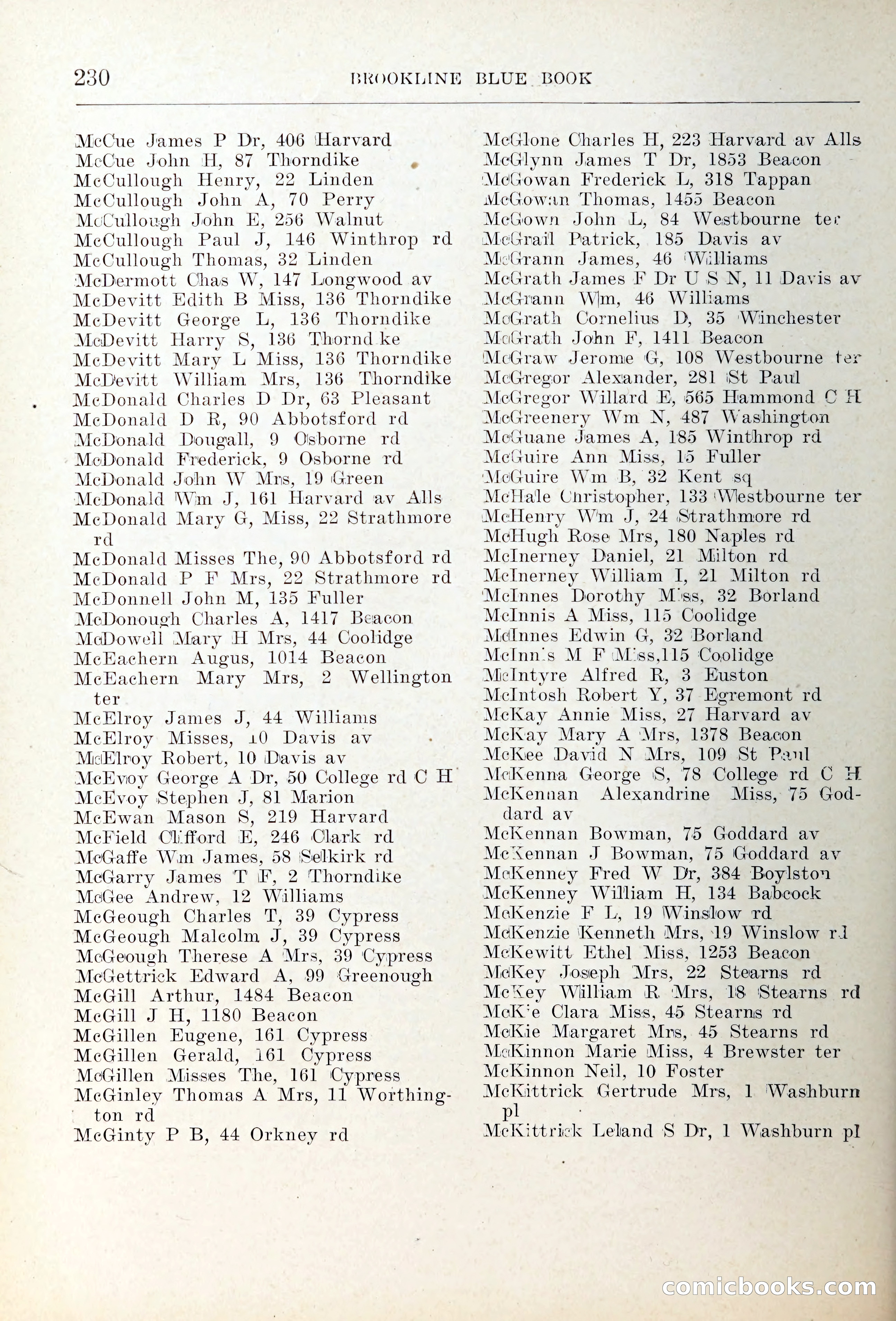 Blue Book of Brookline — page 265 of 354