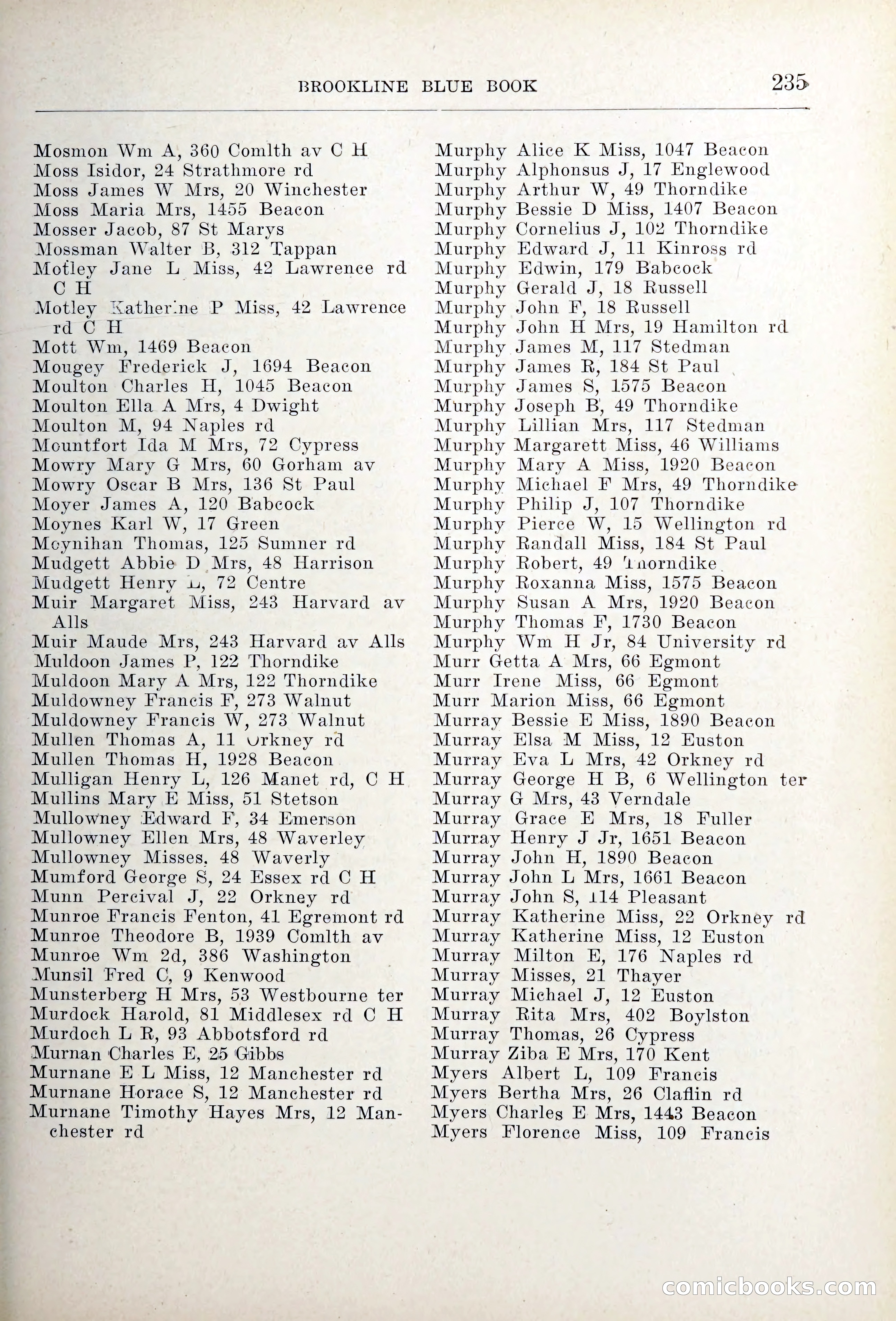 Blue Book of Brookline — page 270 of 354