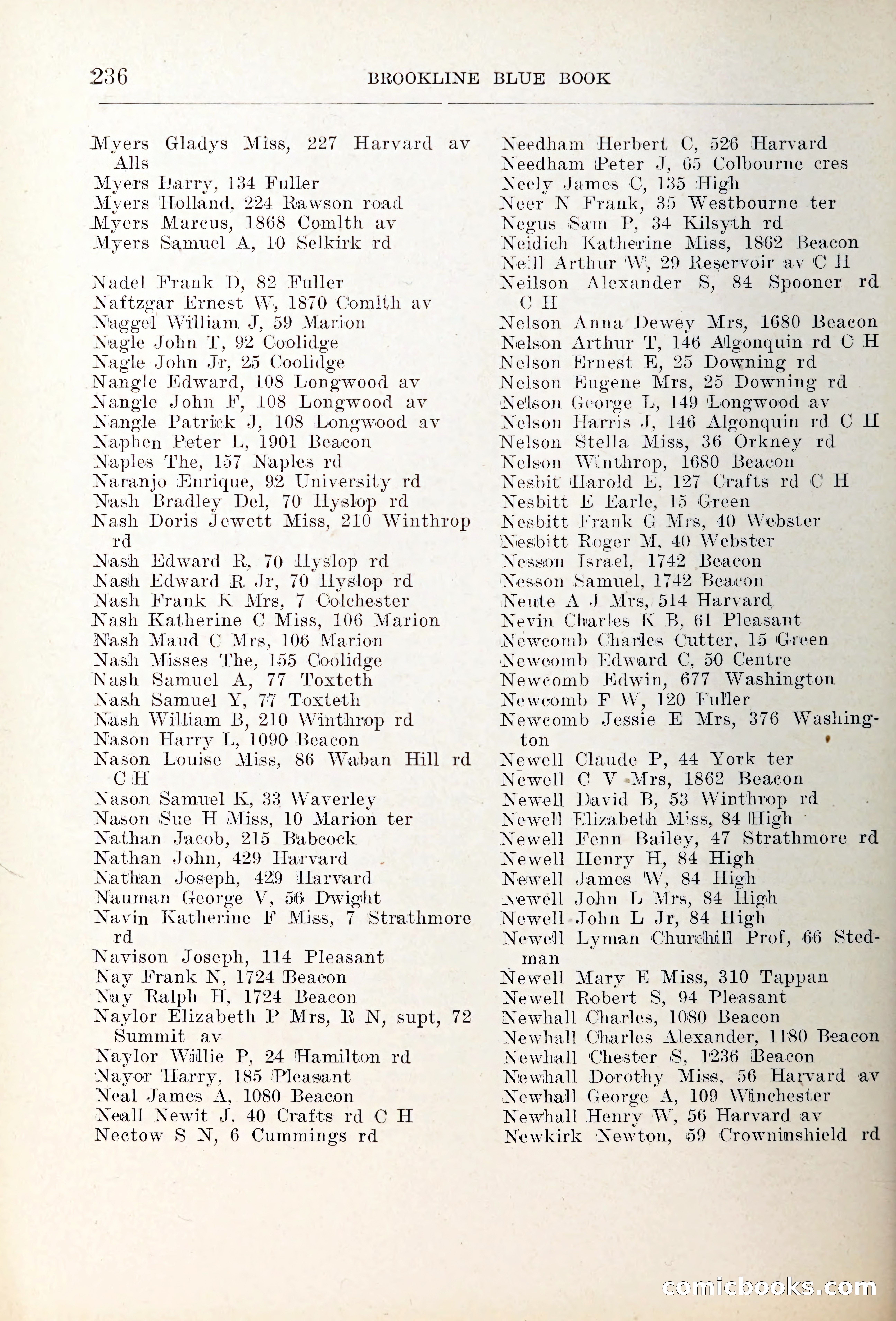 Blue Book of Brookline — page 271 of 354