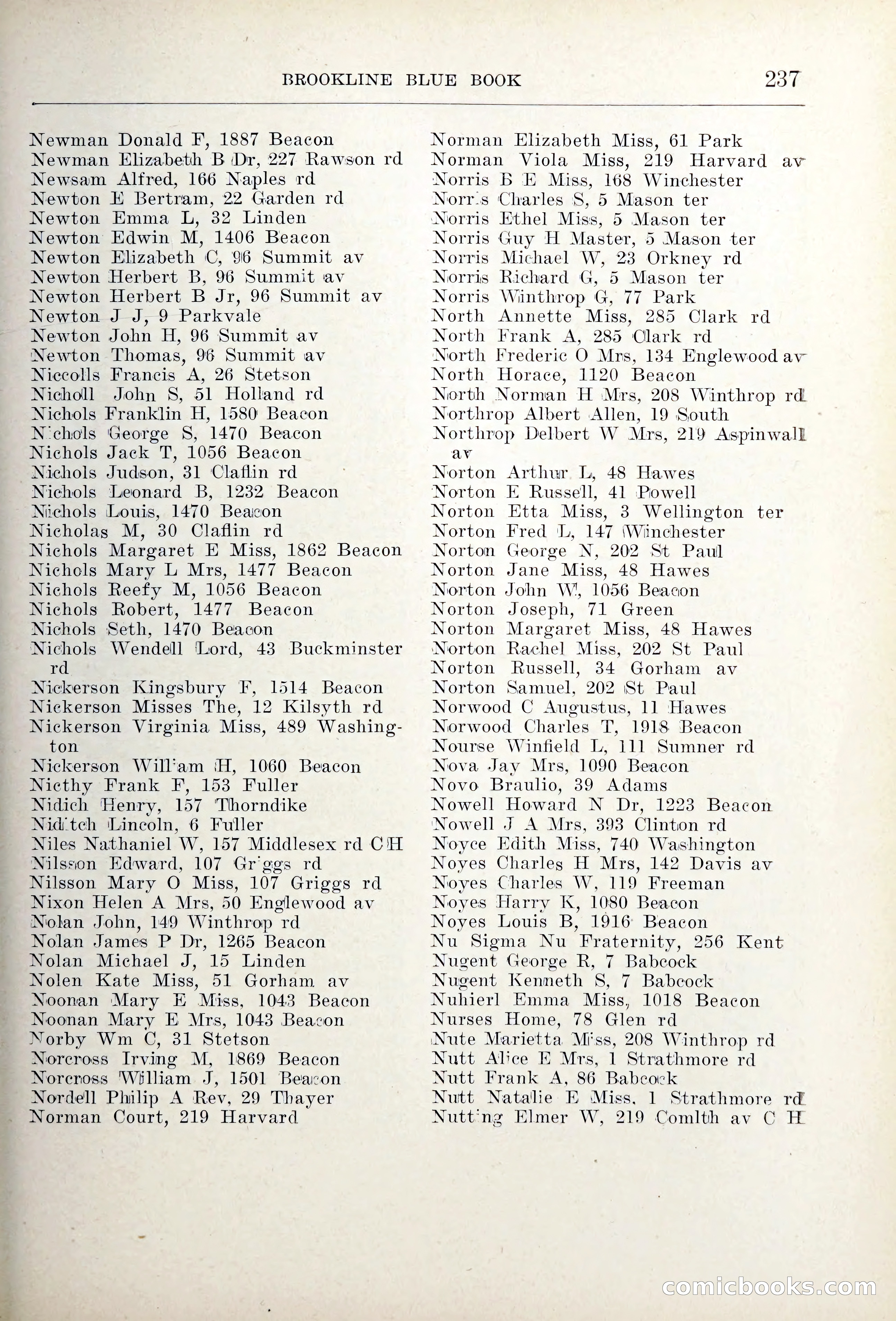 Blue Book of Brookline — page 272 of 354
