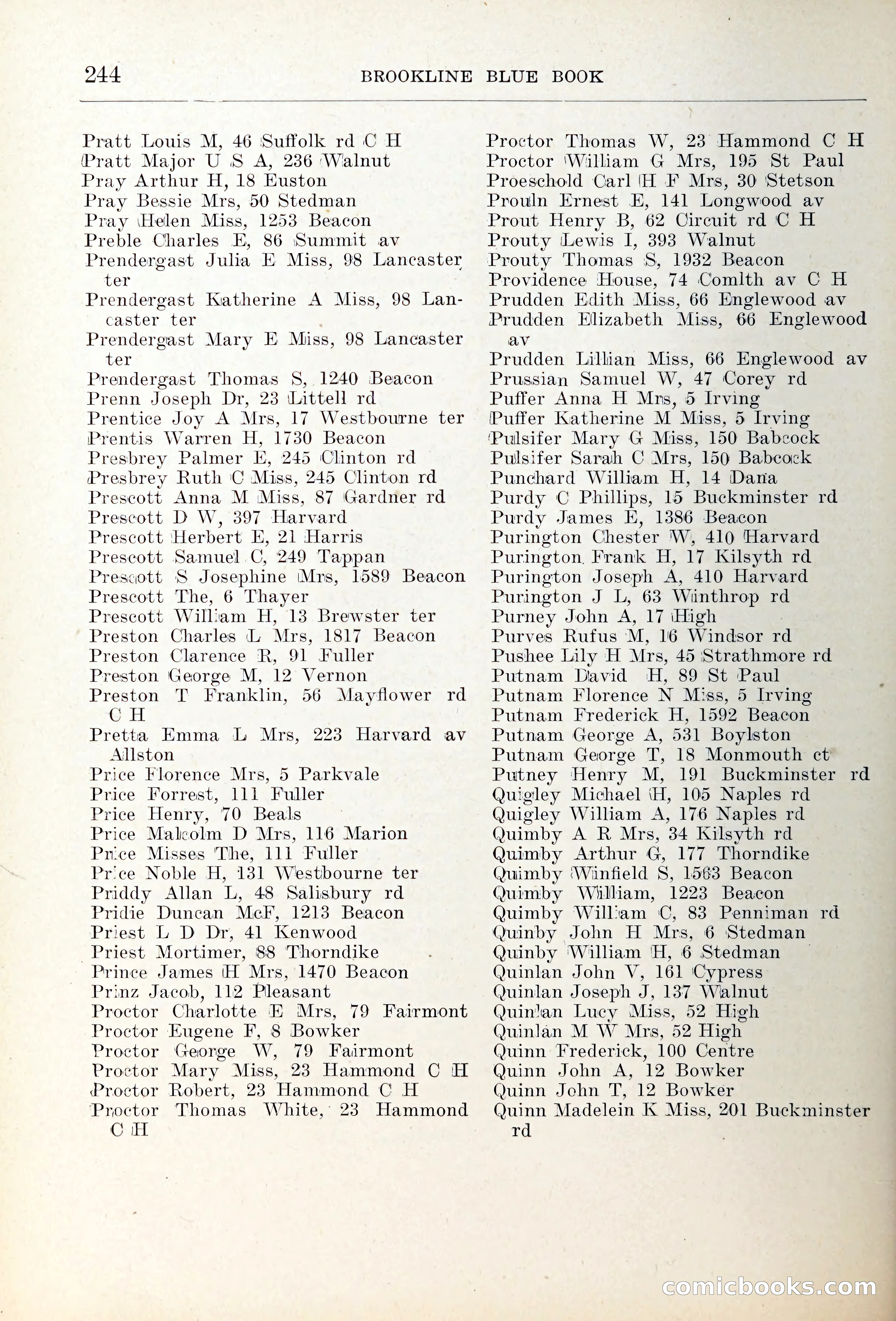 Blue Book of Brookline — page 279 of 354