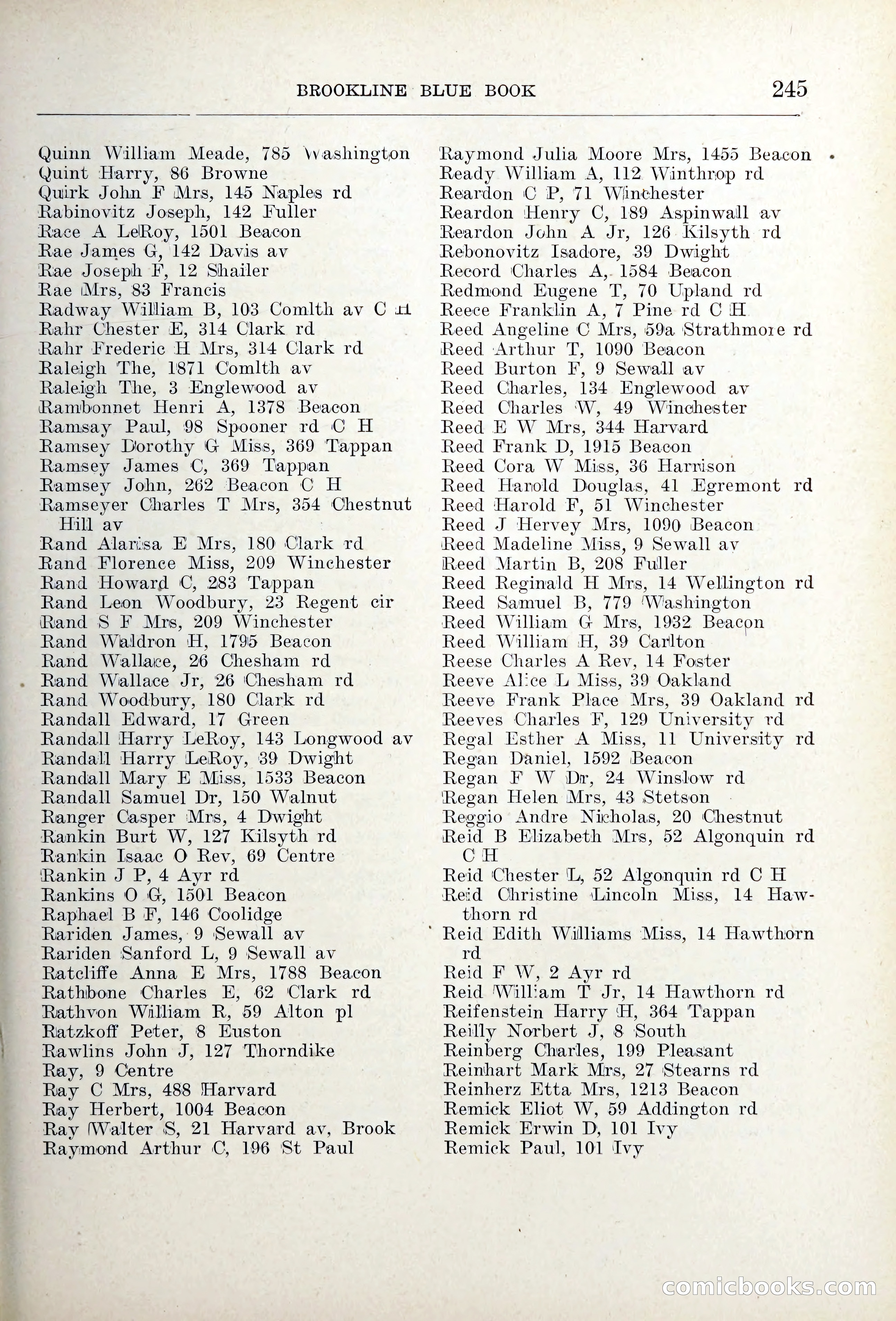 Blue Book of Brookline — page 280 of 354