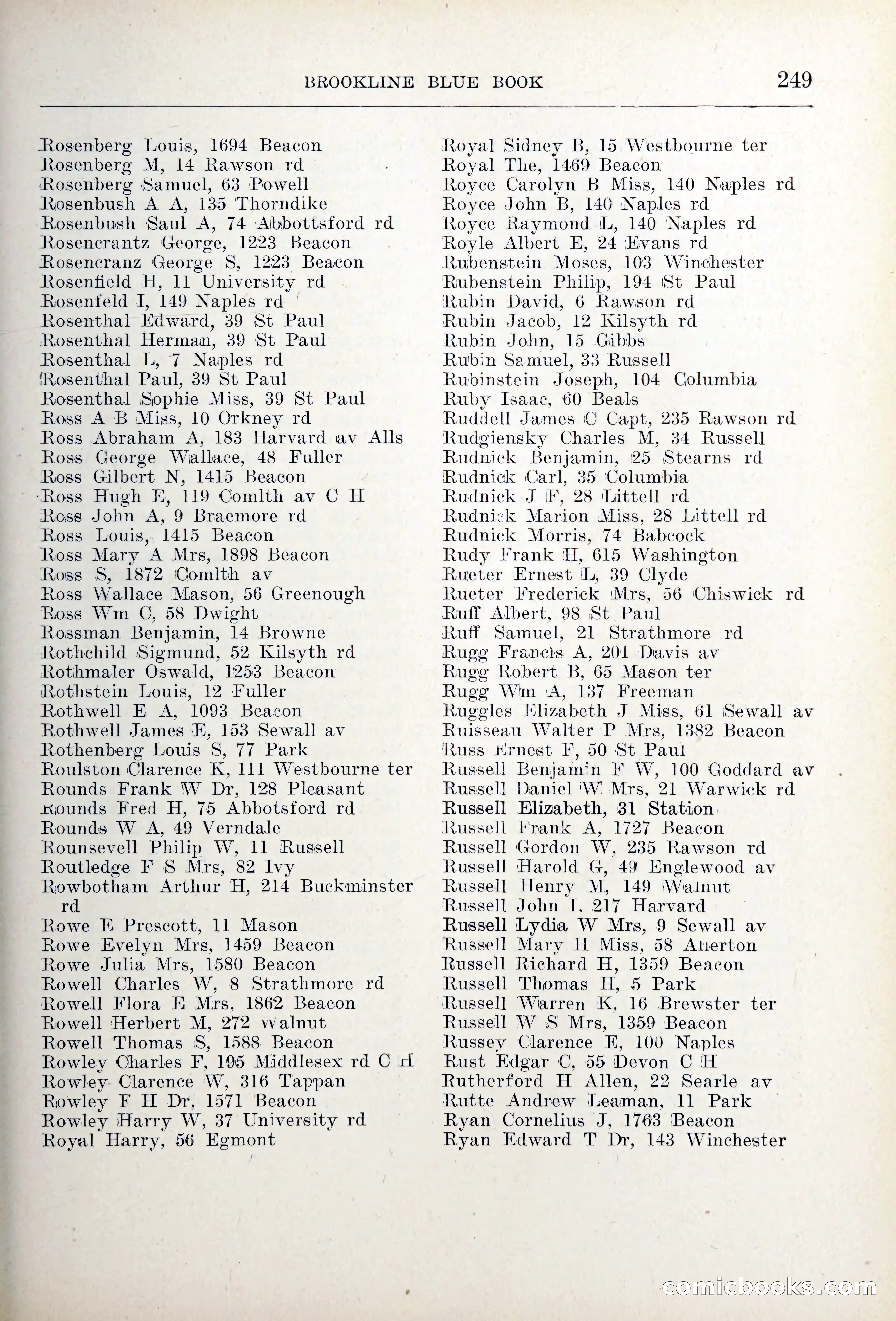Blue Book of Brookline — page 284 of 354