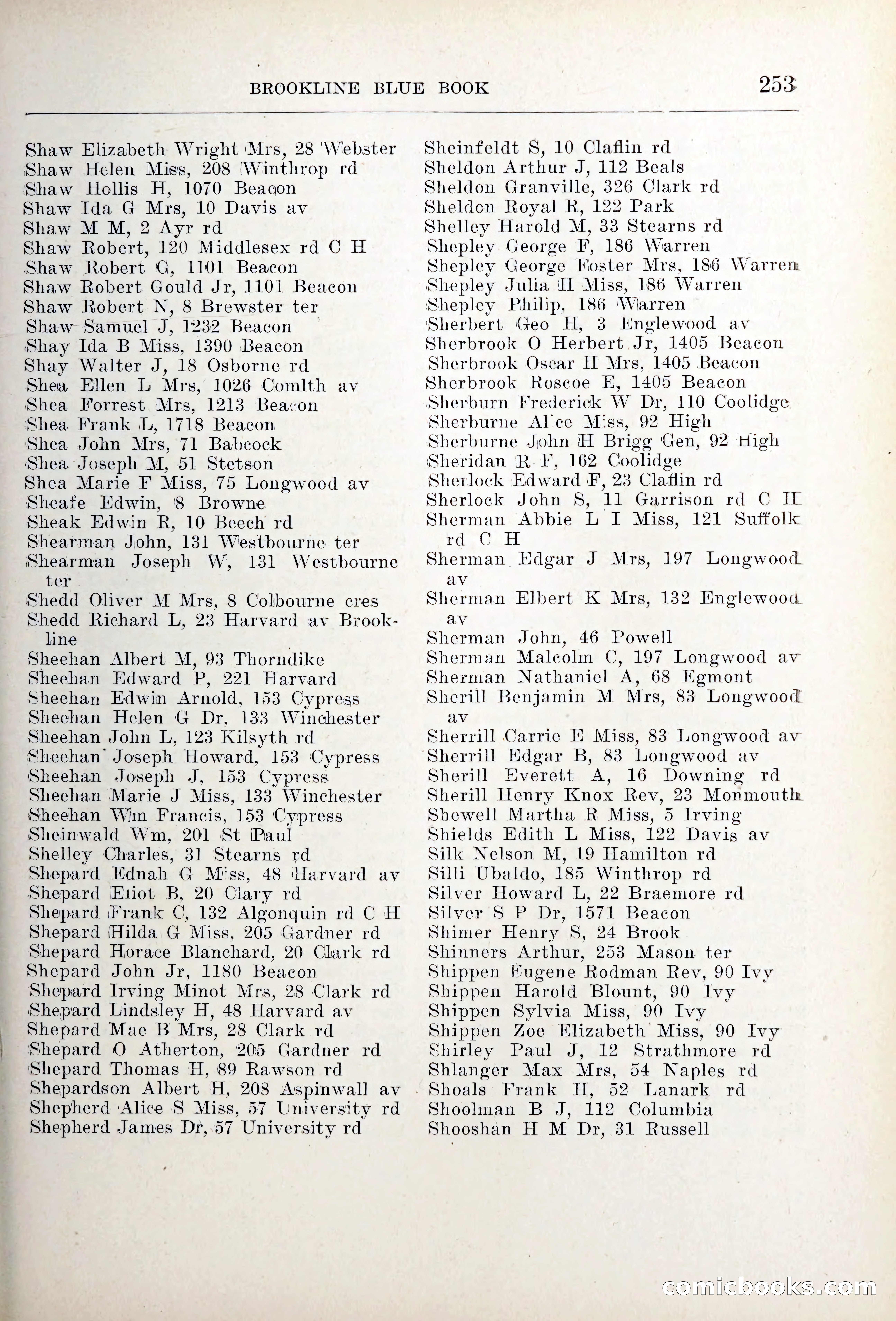 Blue Book of Brookline — page 288 of 354