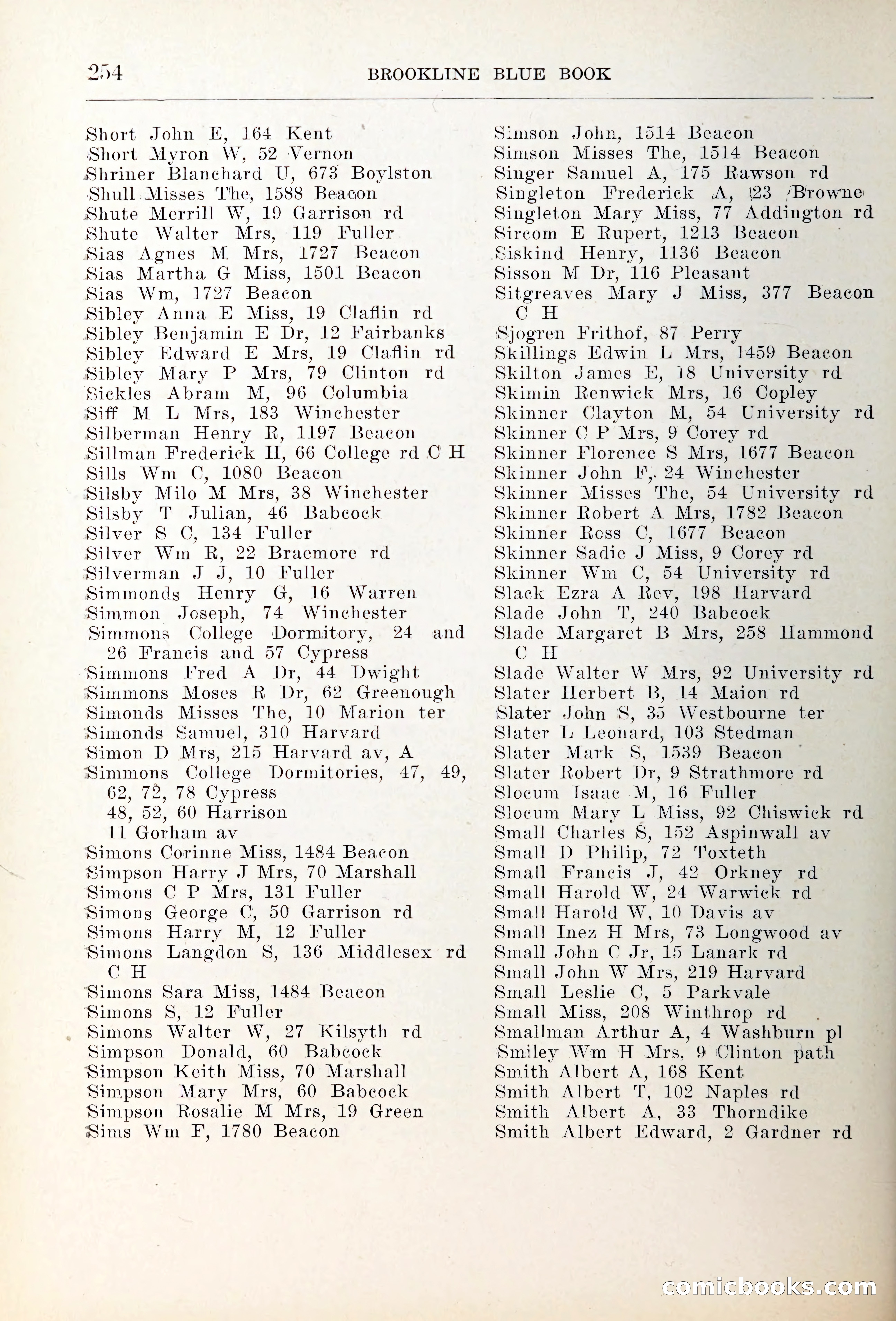 Blue Book of Brookline — page 289 of 354