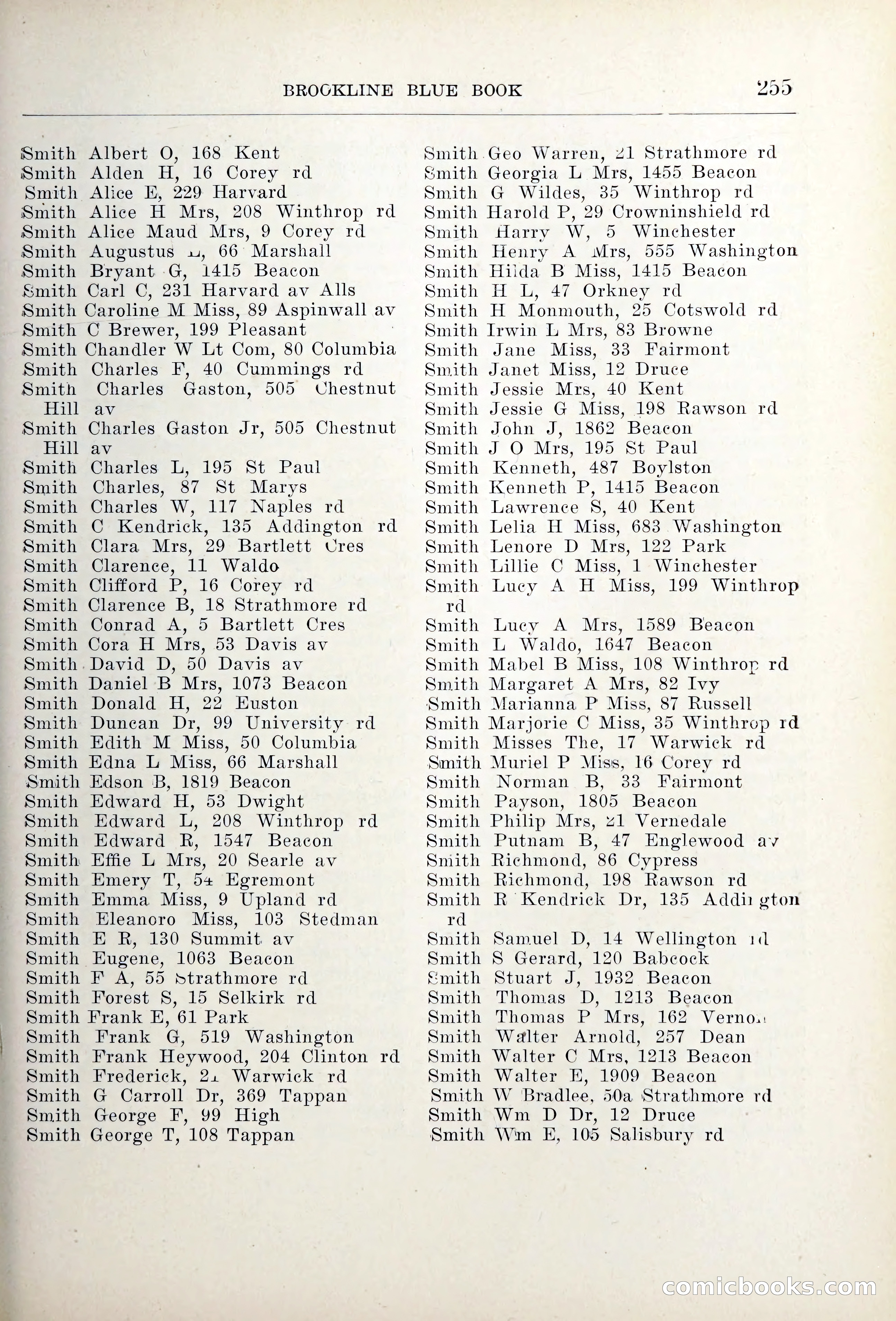 Blue Book of Brookline — page 290 of 354