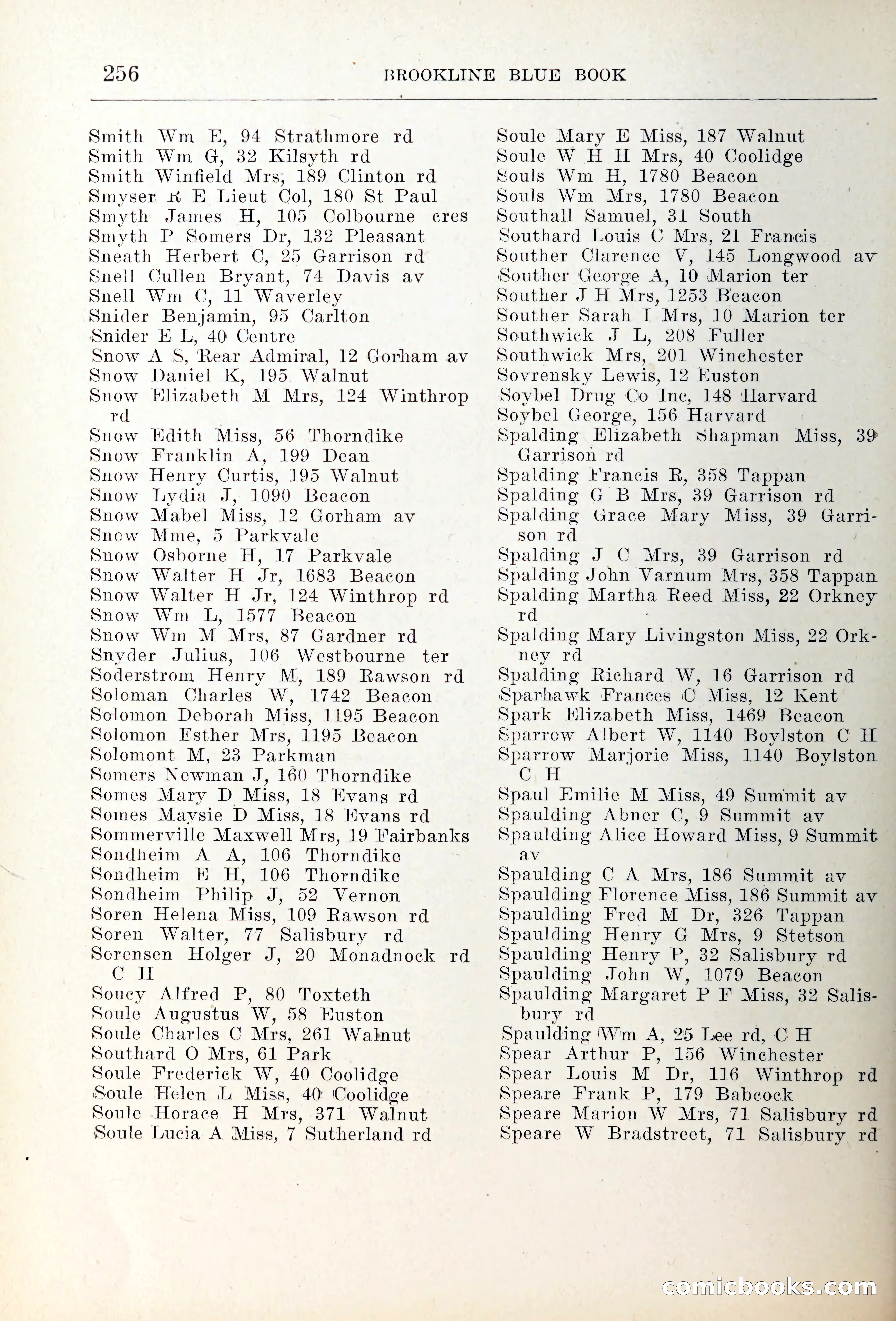 Blue Book of Brookline — page 291 of 354
